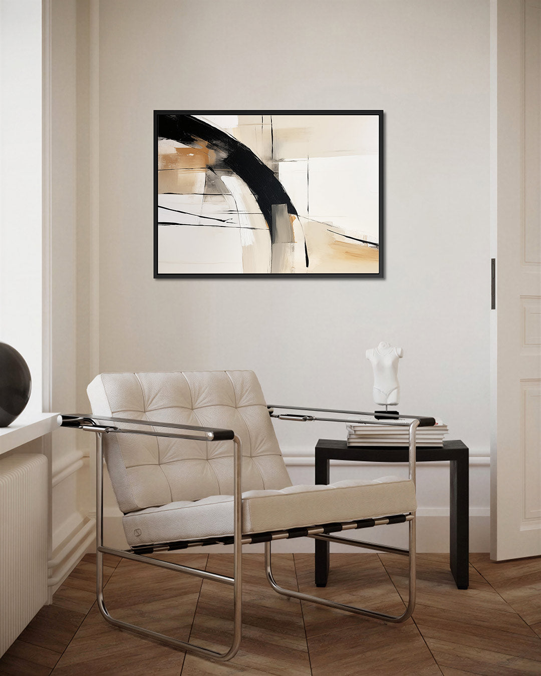 Dynamische lijnen compositie Kunstwerk