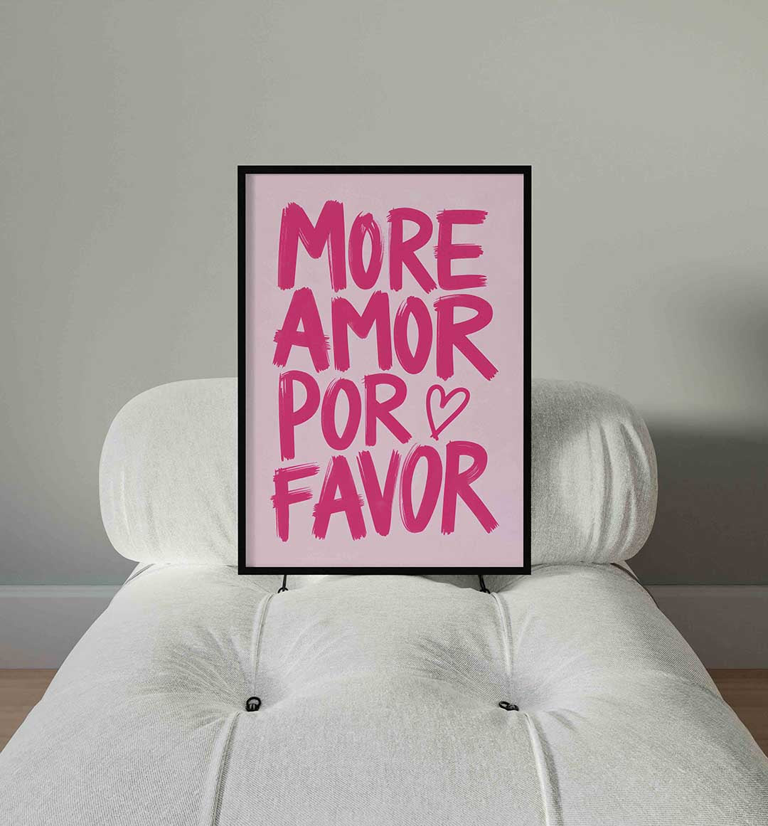Roze tekst Poster