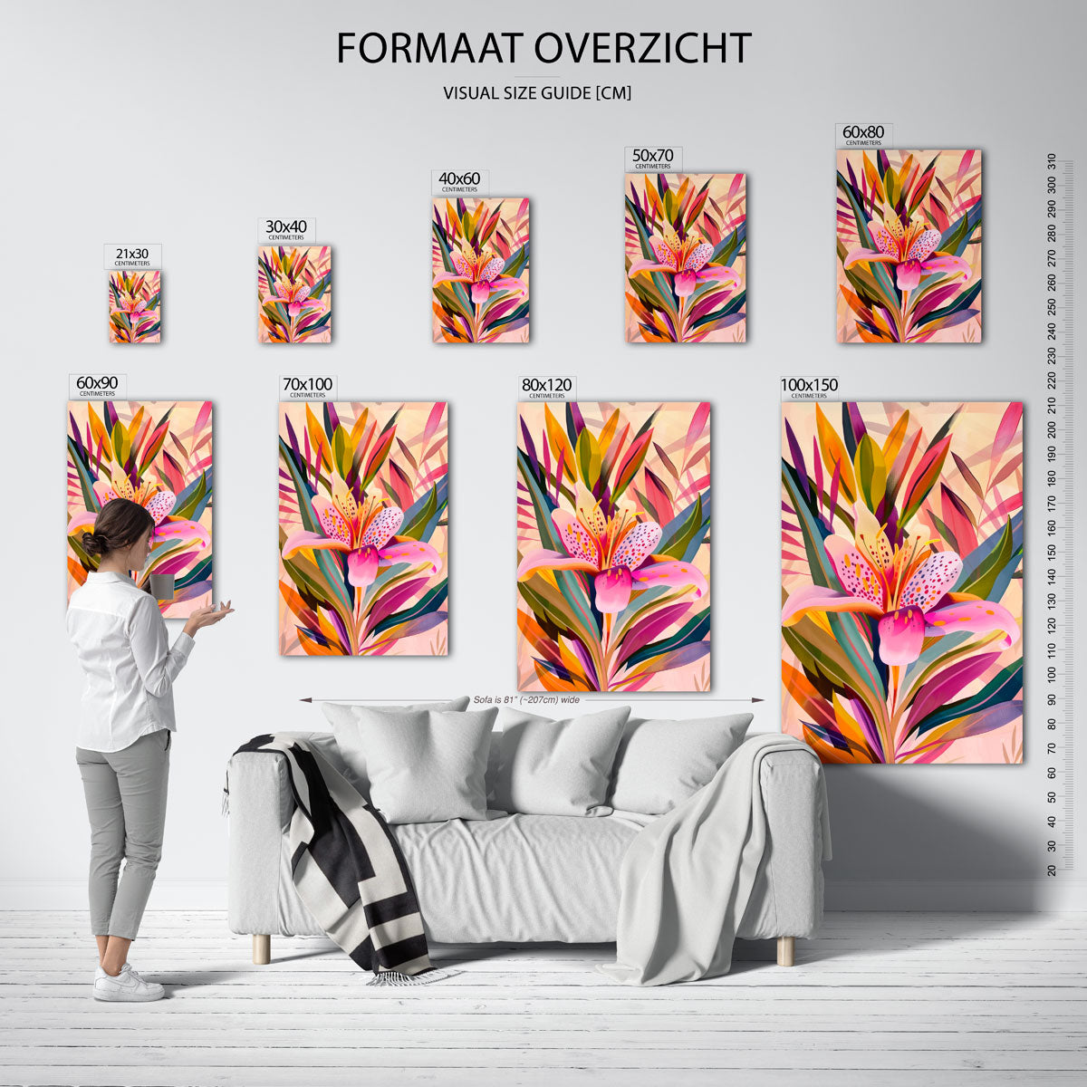 Bloemen en bladeren Poster