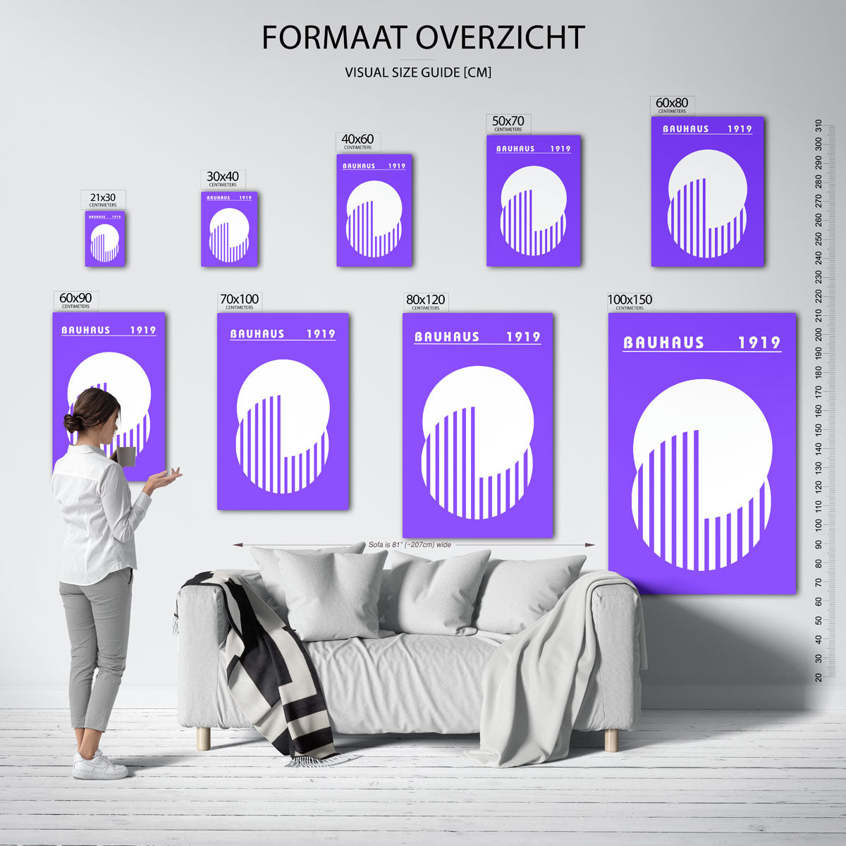 Cirkel en lijnen Poster