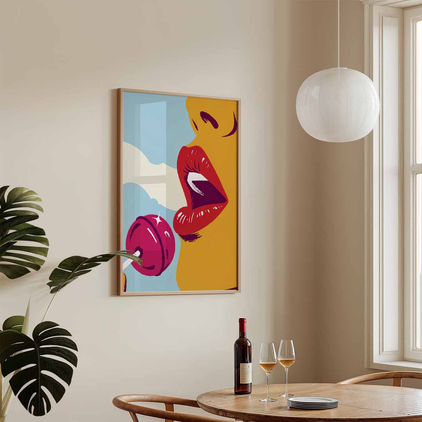 Verleidelijke Lolly Vrouw Poster-WallArtistic