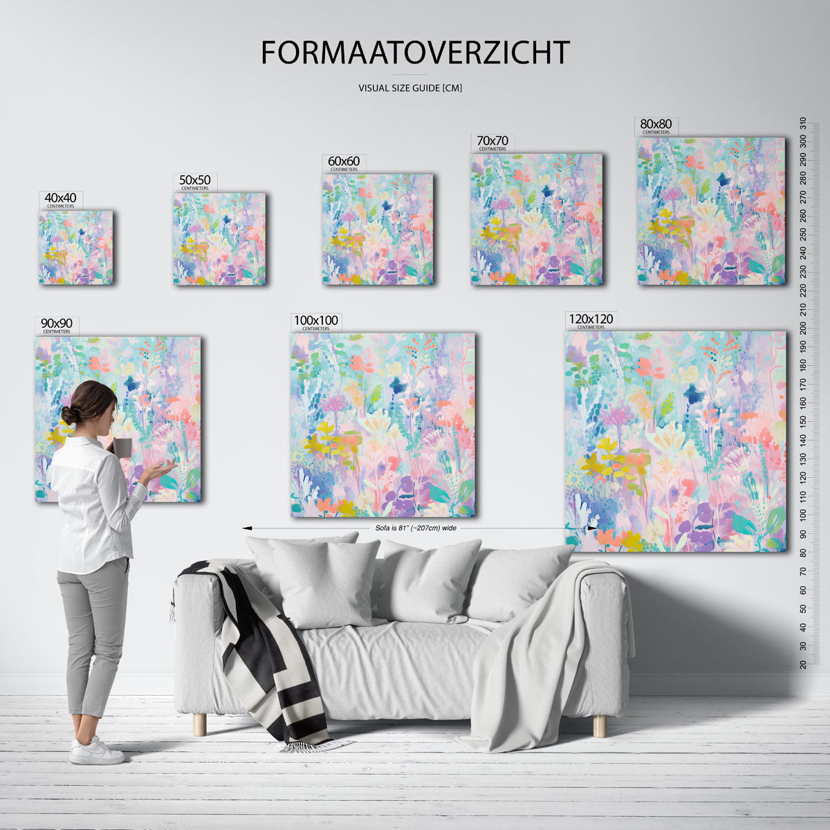 Bloemen en bladeren Poster
