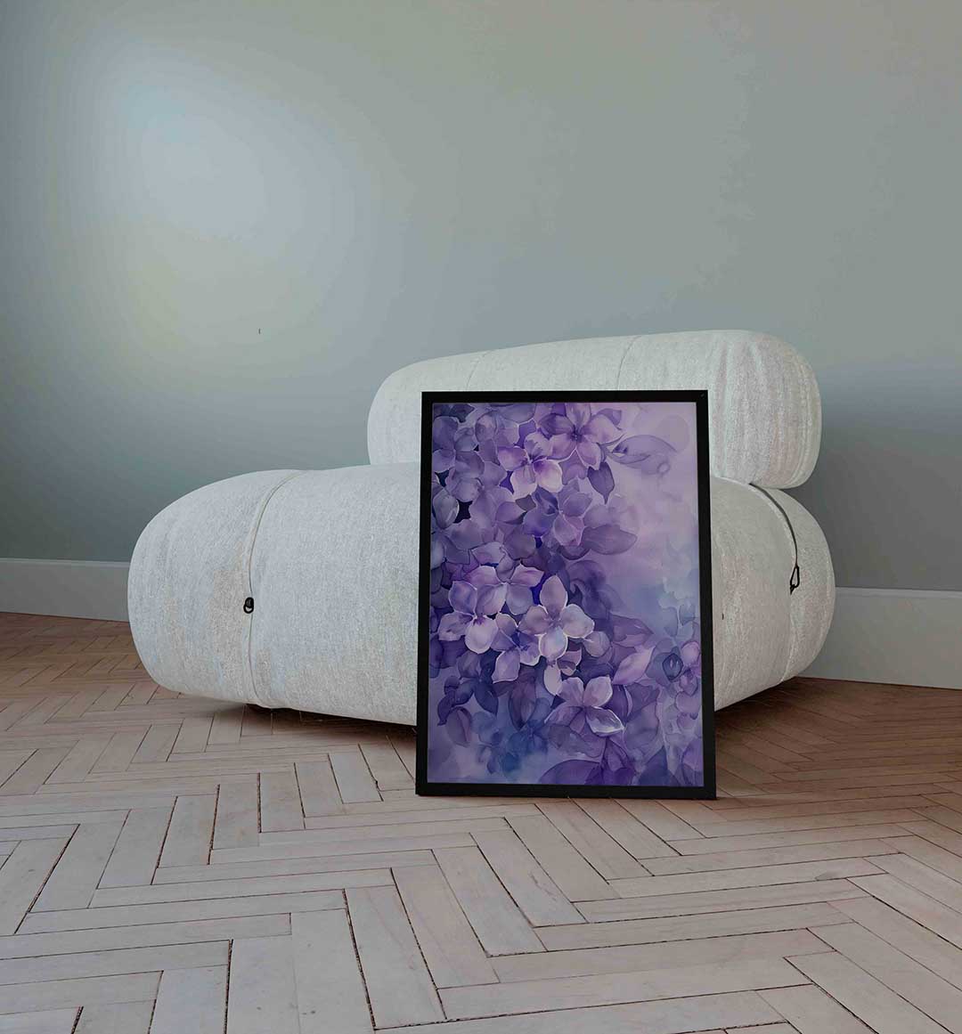 Paarse bloemen Poster