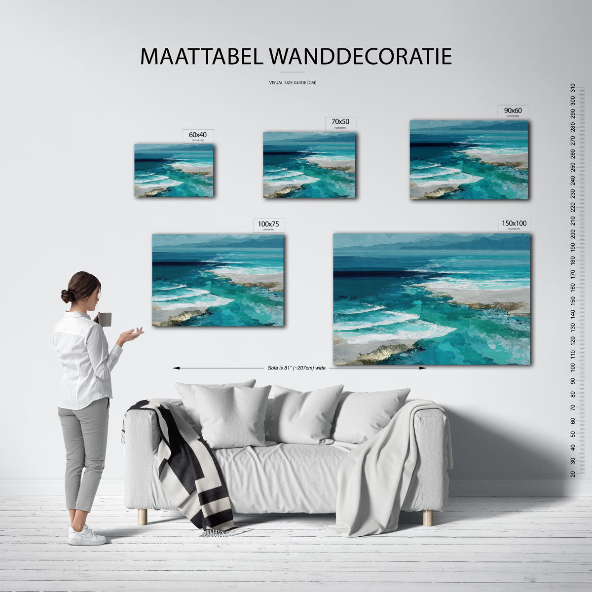 Oceaanlandschap Kunstwerk