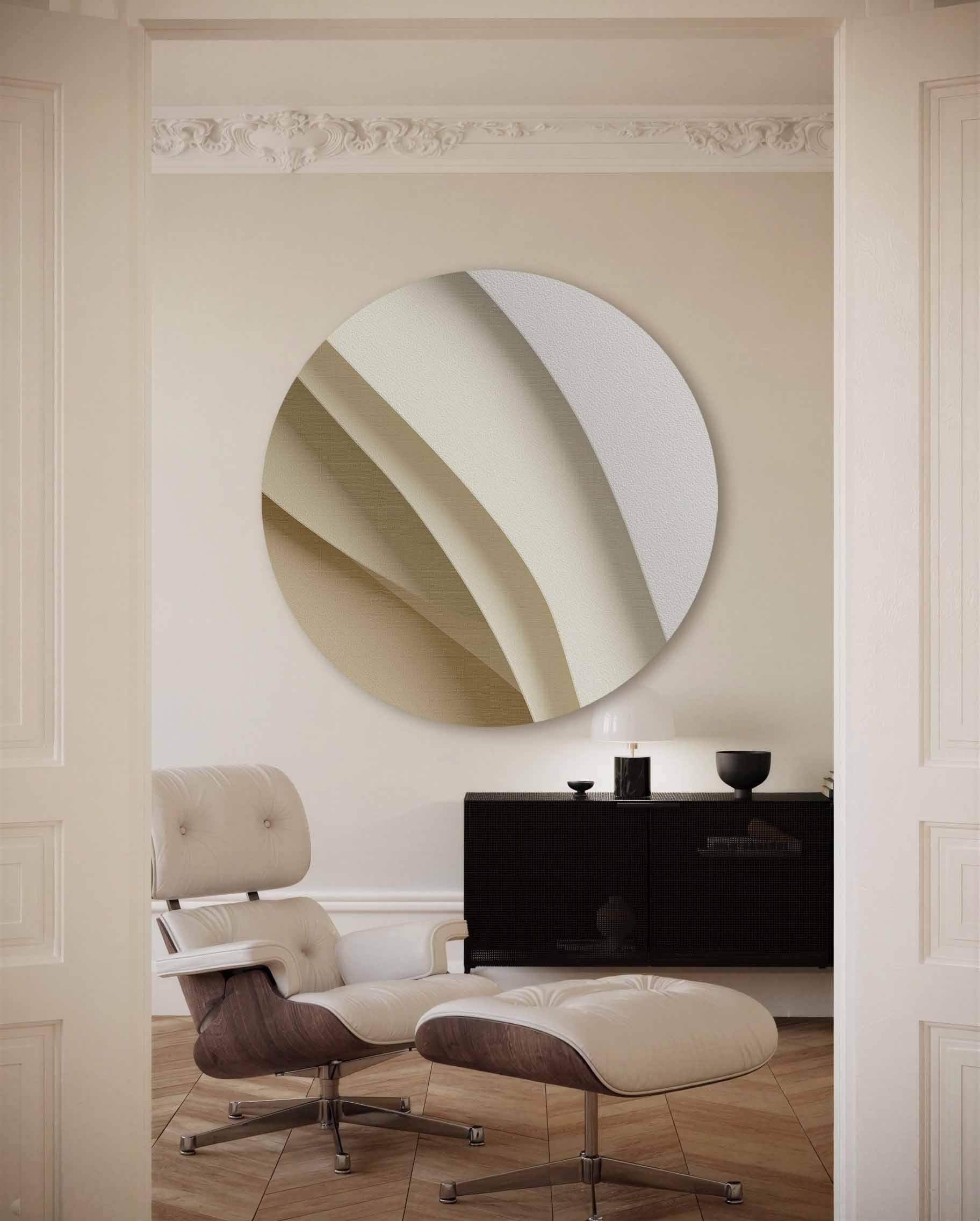 Gelaagde beige Muurcirkel