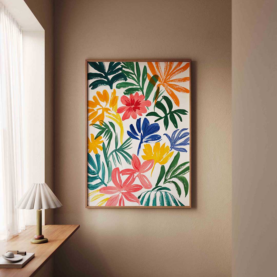 Bloemen en bladeren Poster
