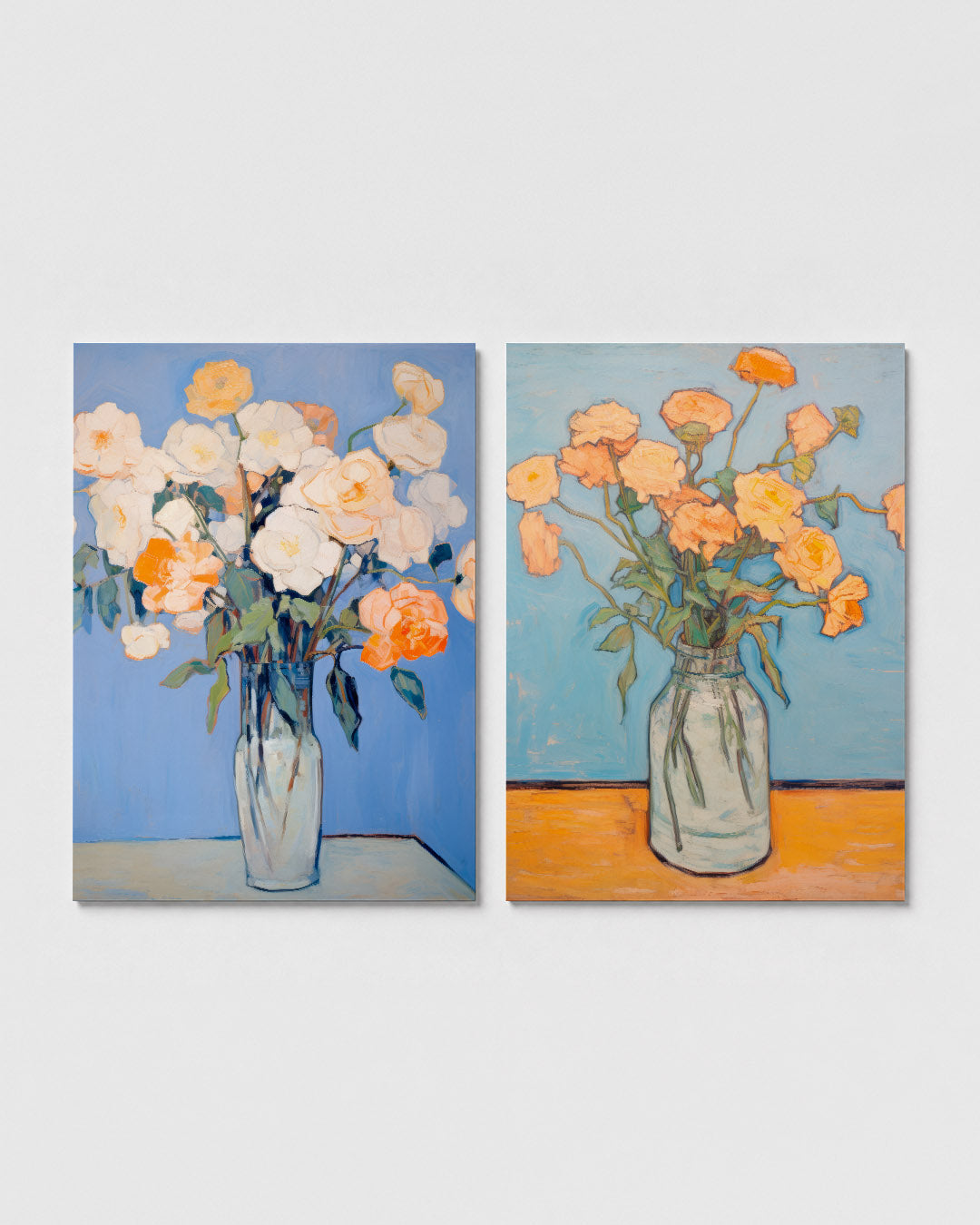 Bloemen en vaas Posterset
