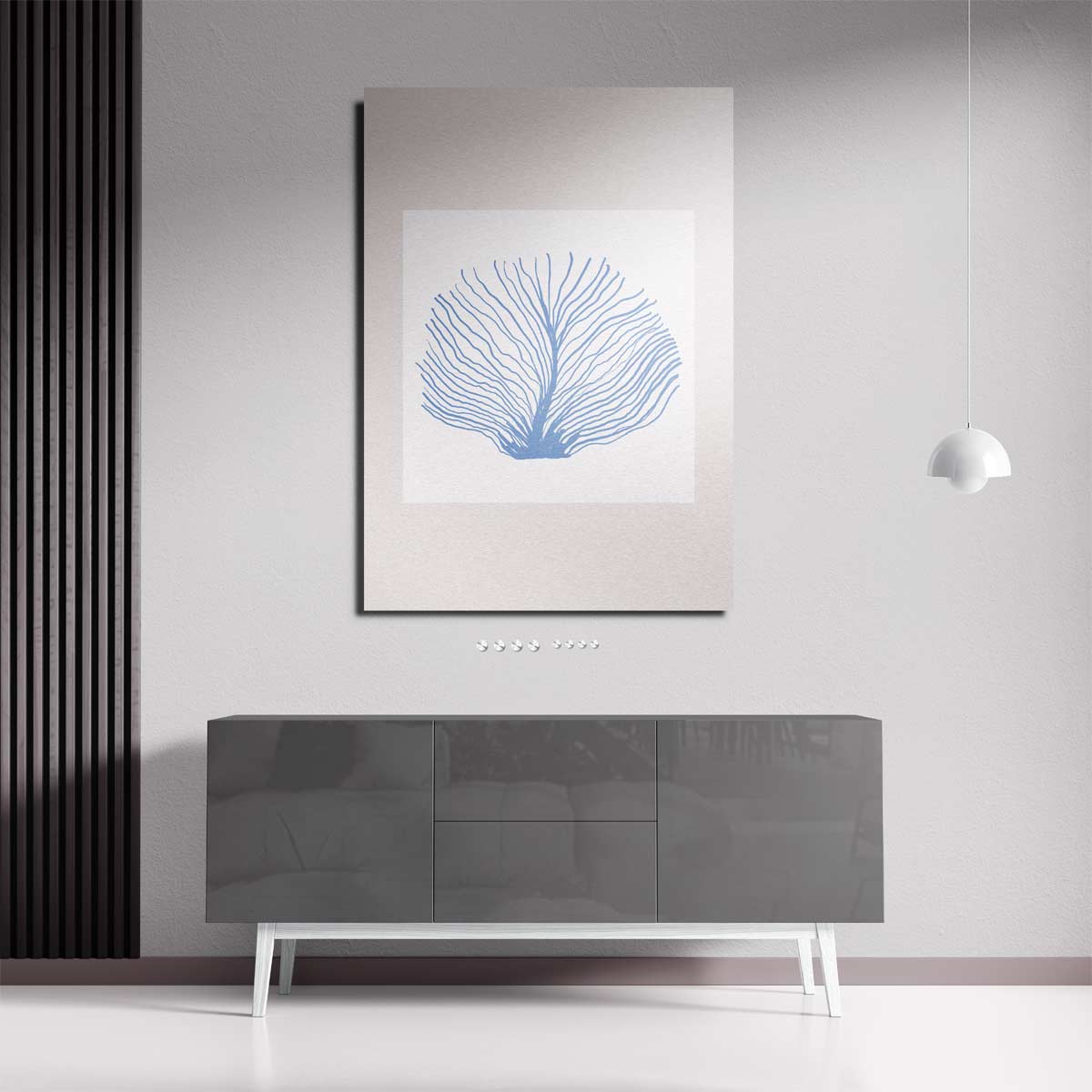 Blauwe Zeeventilator Kunstwerk-canvas-dibond-plexiglas-wanddecoratie-WallArtistic