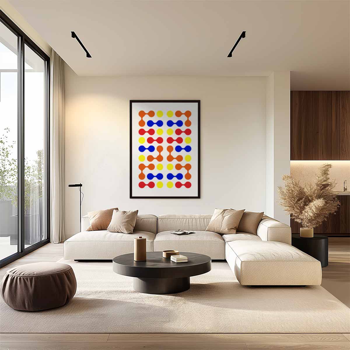 Bunte Molekül-Kunstwerke