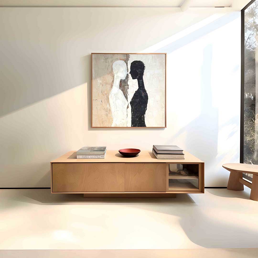 Twee silhouetten Poster