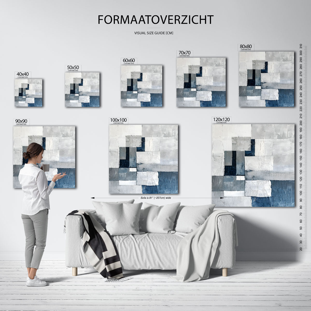 Abstracte rechthoeken Poster
