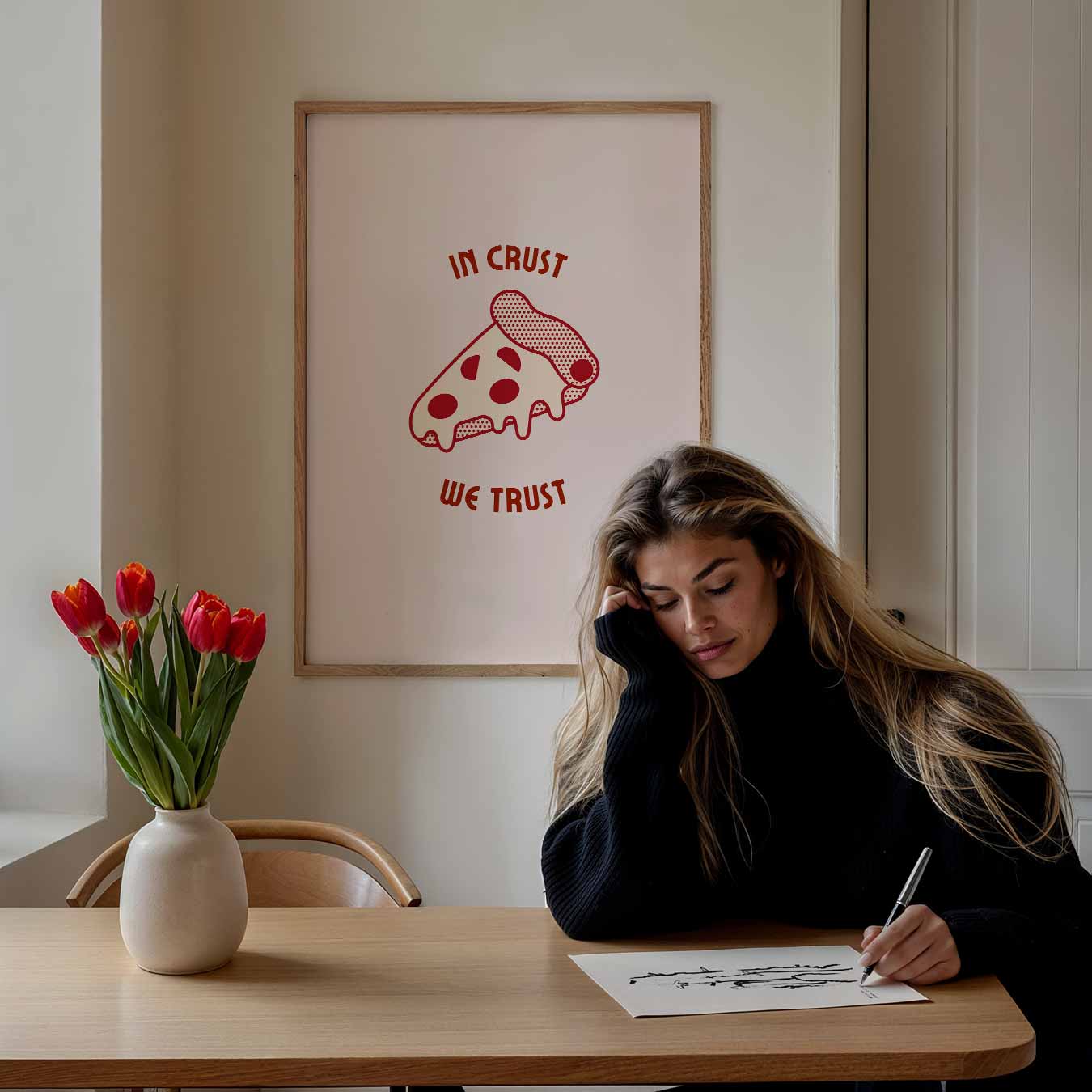 Pizza Liefde Poster-WallArtistic