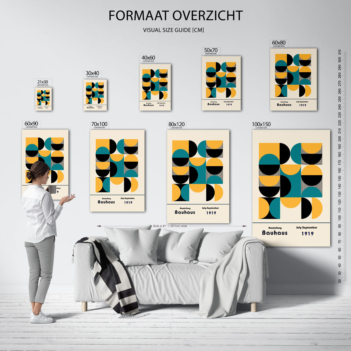 Vormritme en kleur Poster