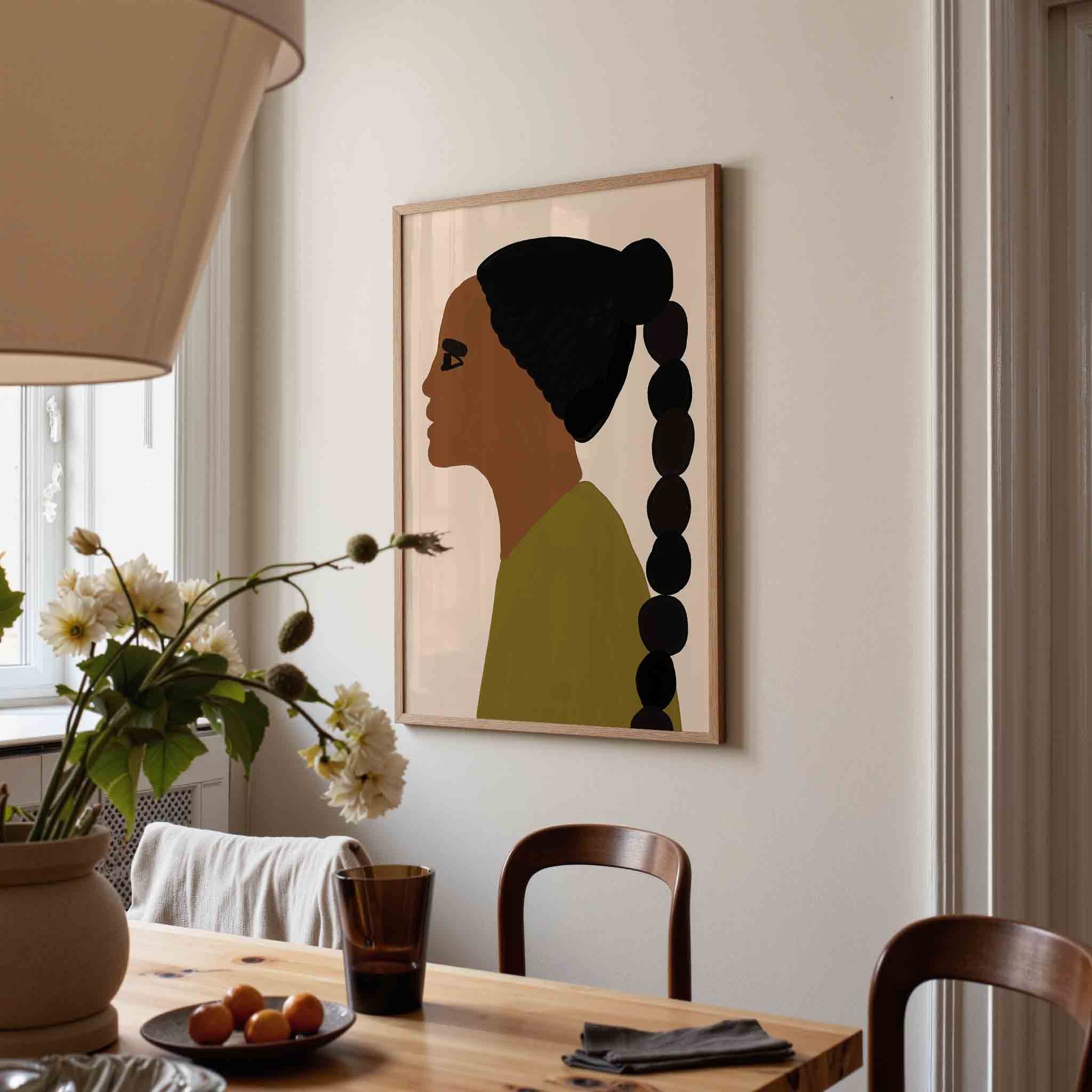 Profiel van vrouw Poster