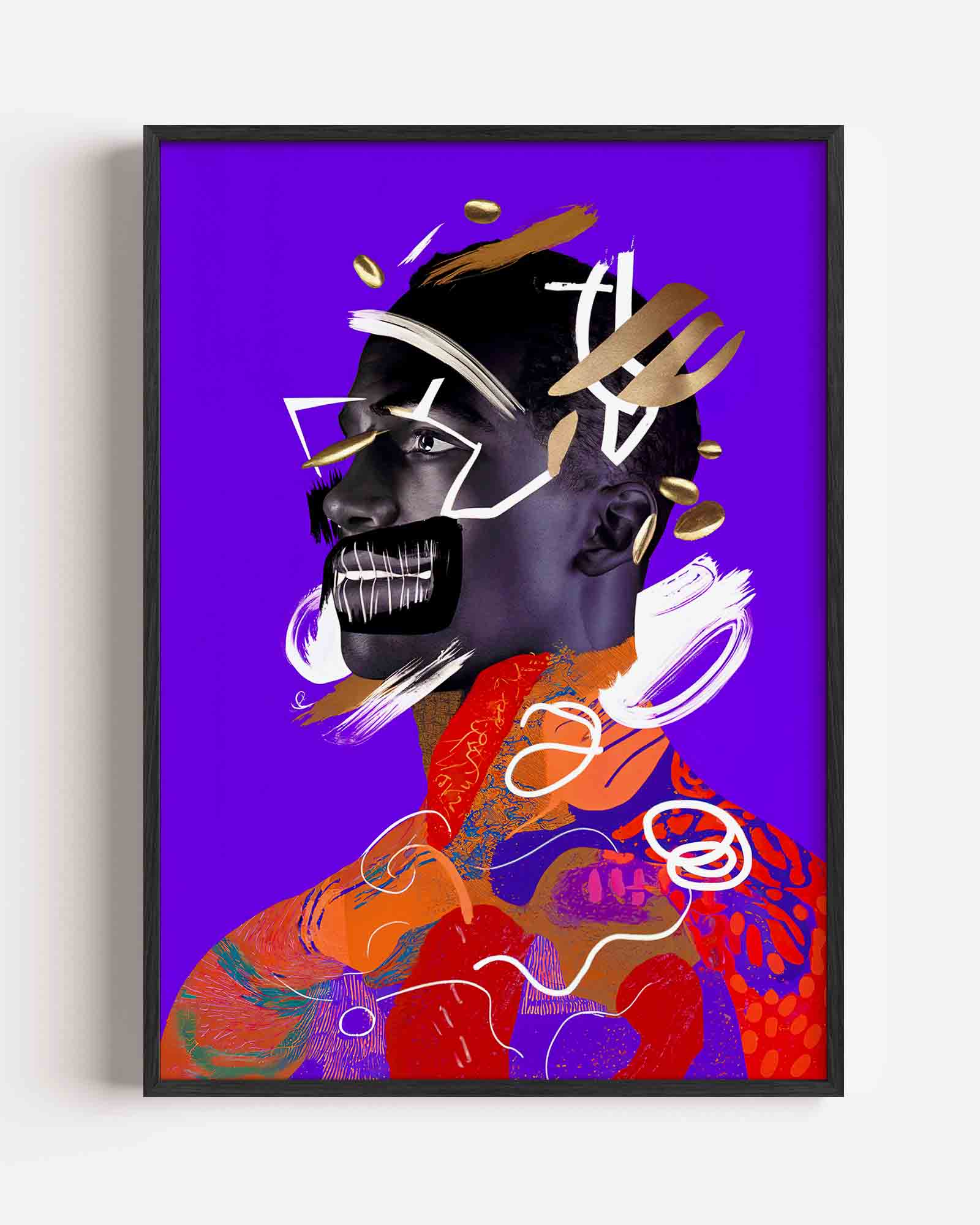 Abstracte gezichten Poster