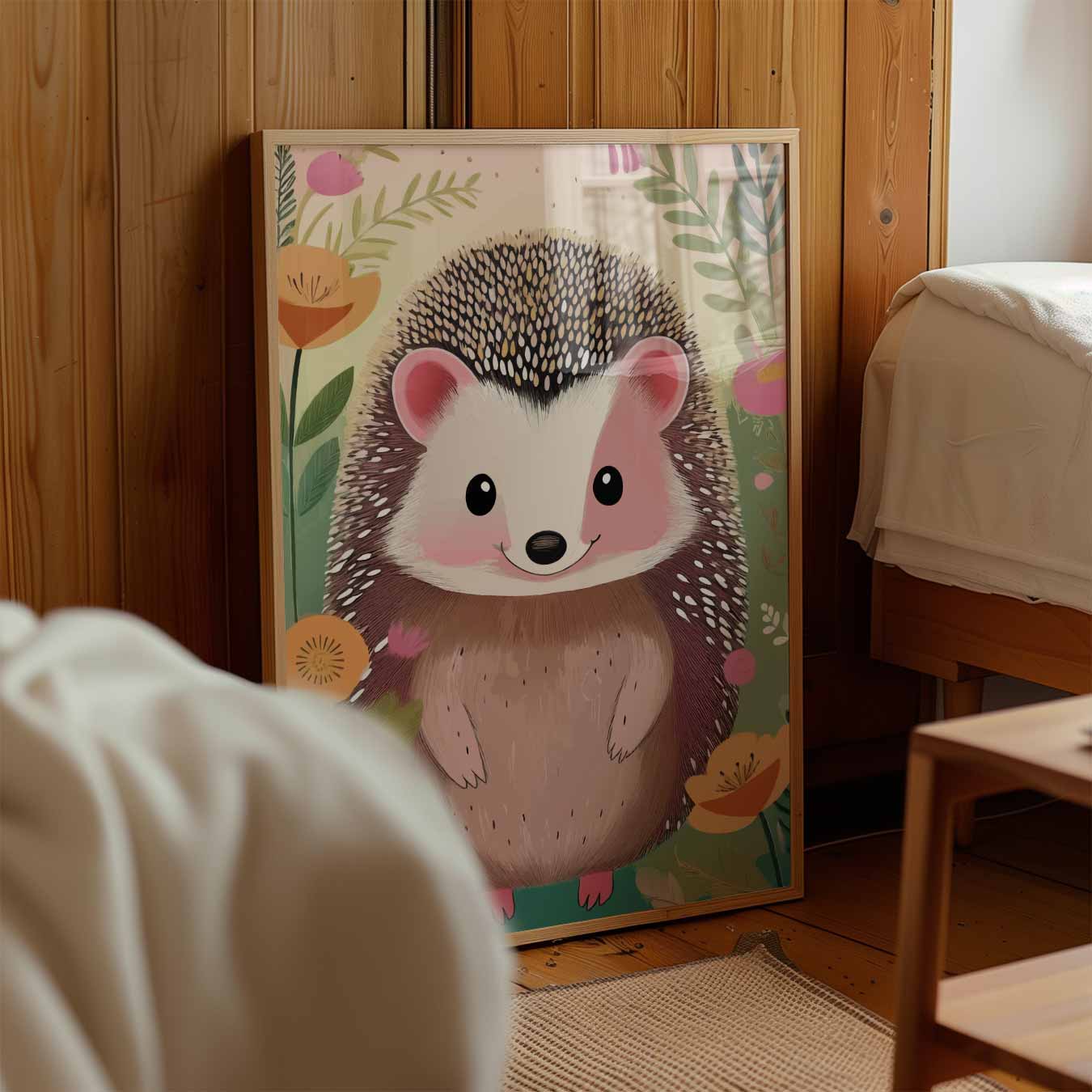 Schattige Egel Tuinposter-WallArtistic