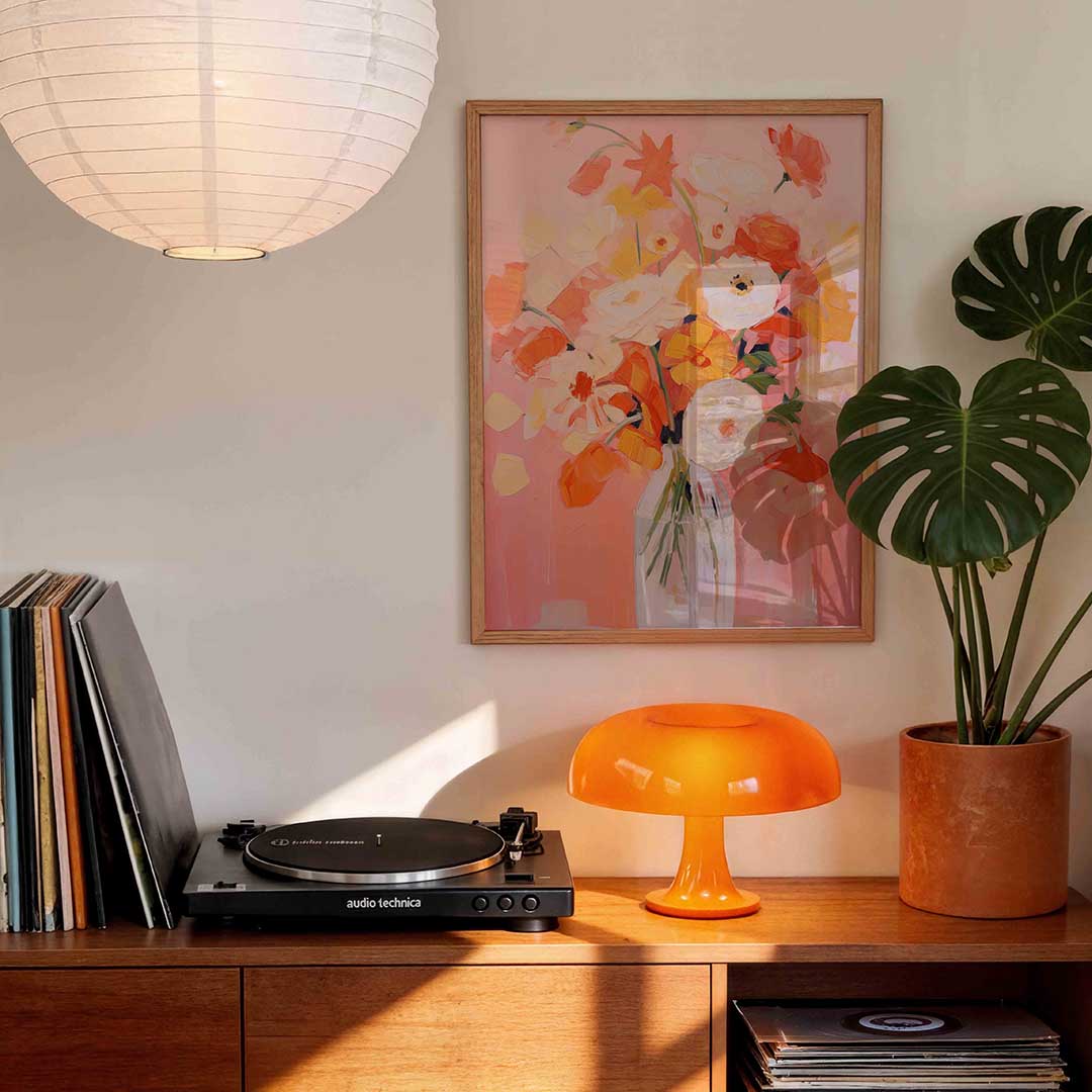 Bloemen in vaas Poster