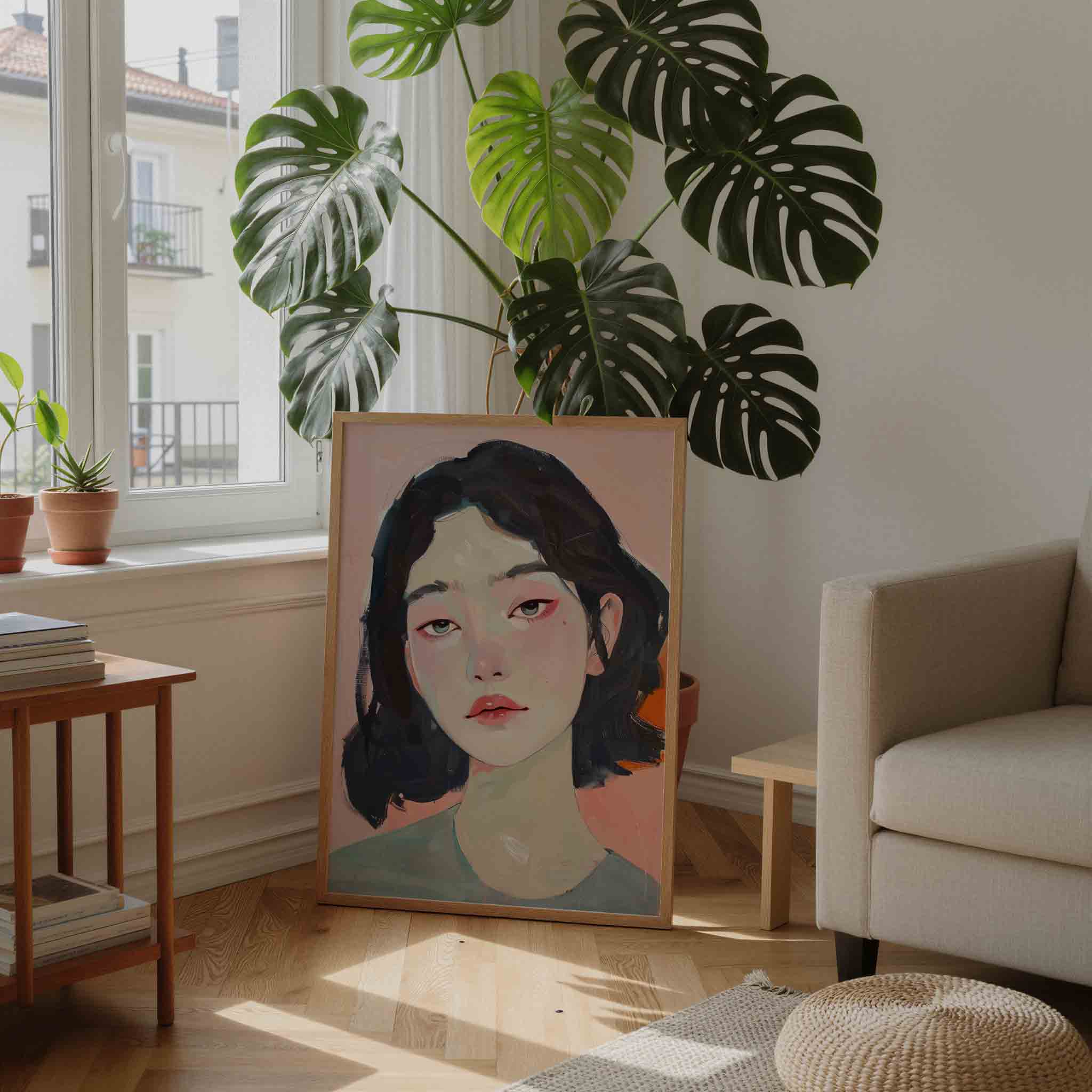 Portret van vrouw Poster