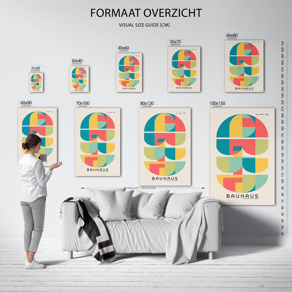 Vormritme en kleur Poster