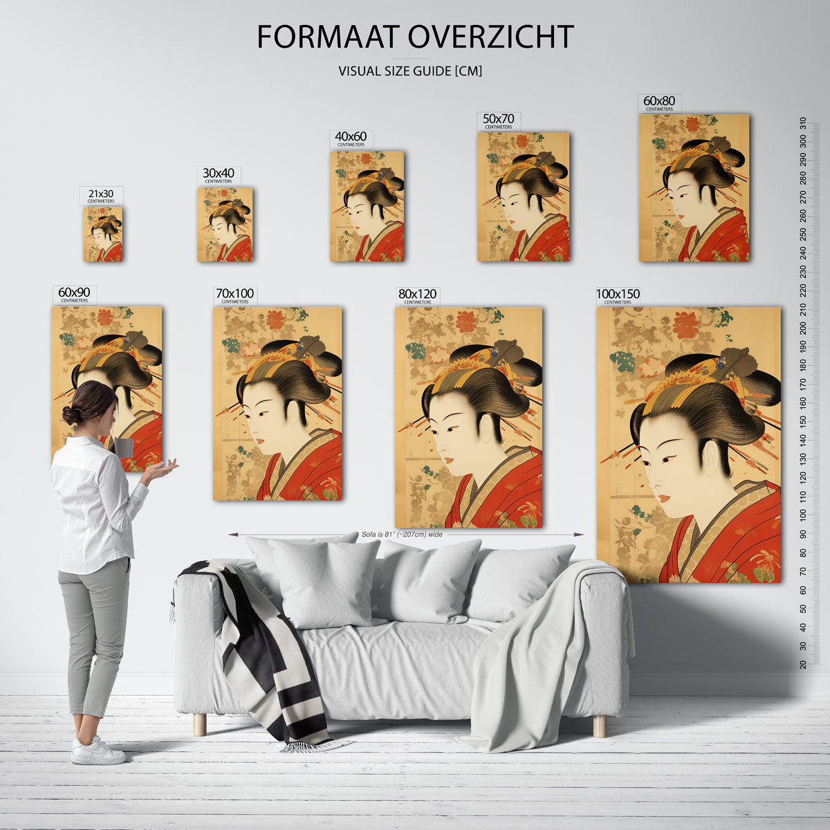 Japanse vrouw in kimono Poster