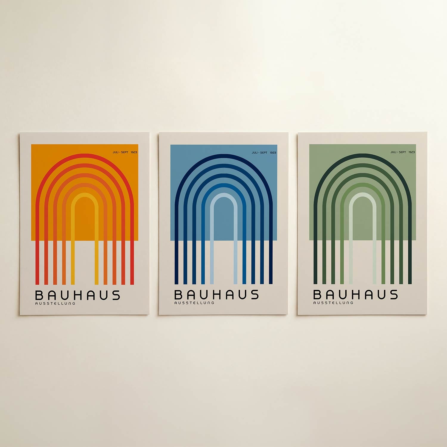 Kleurvolle booglijnen Posterset