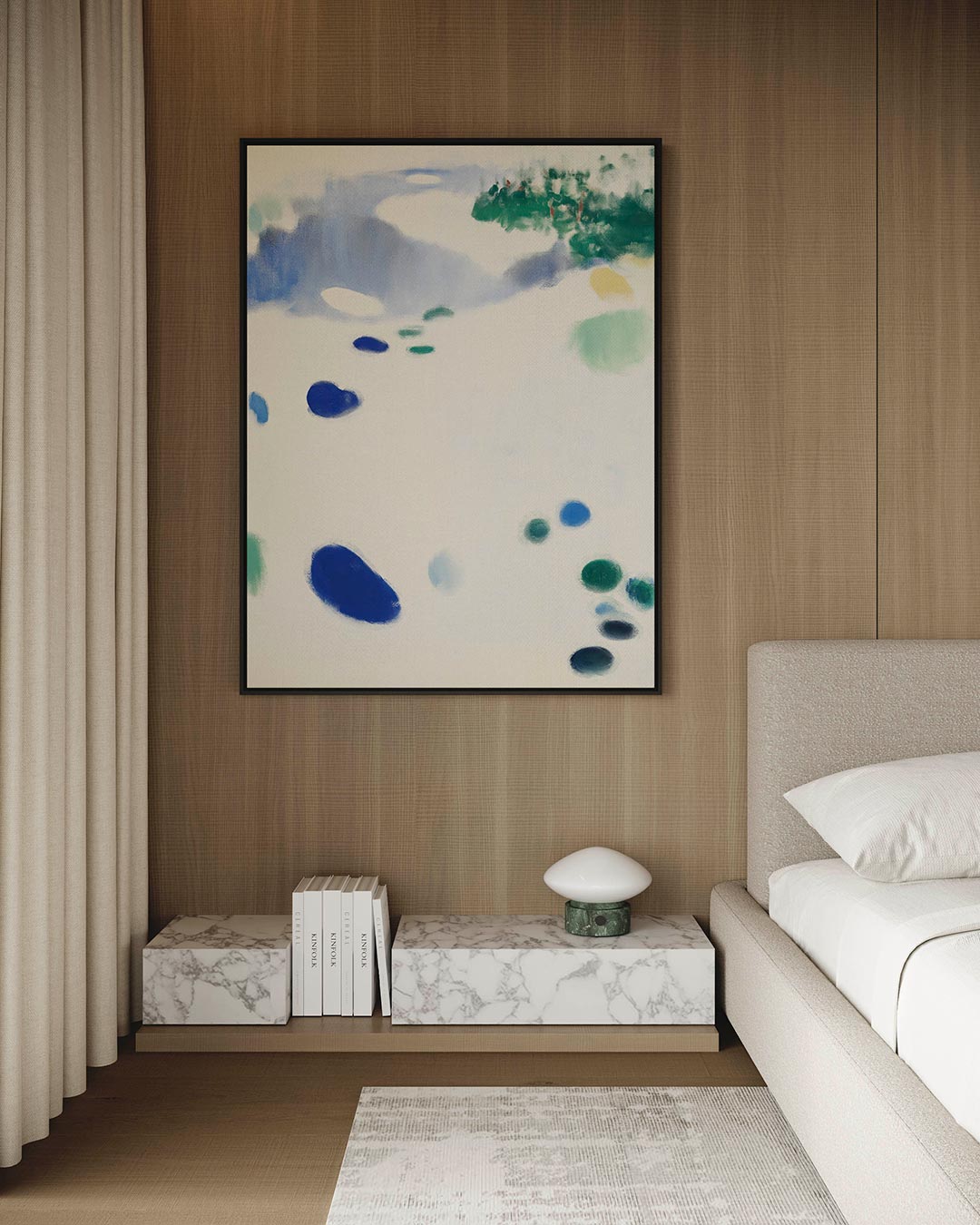 Vloeiende kleurencompositie Kunstwerk