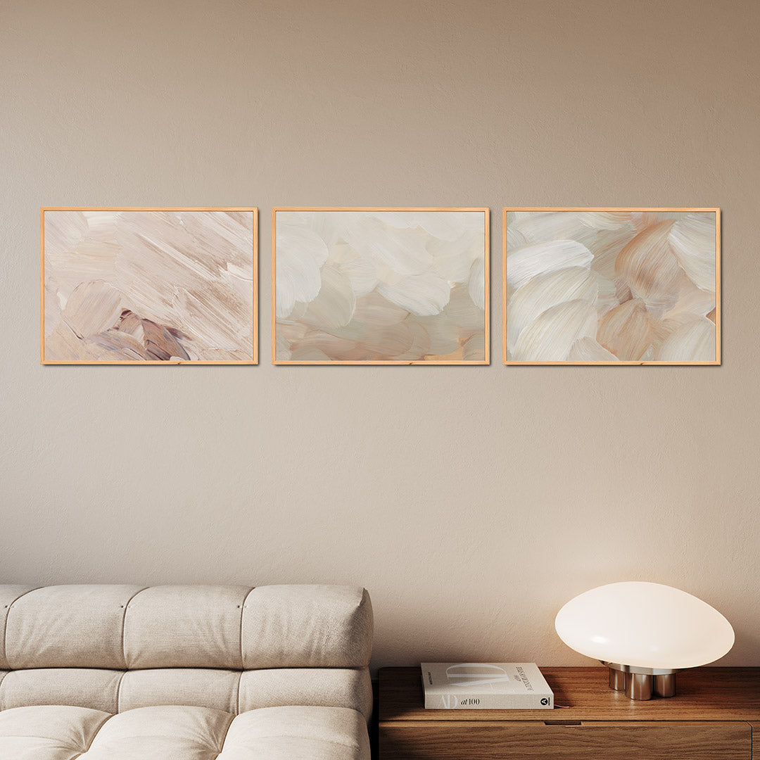 Zachte penseelstreken Posterset