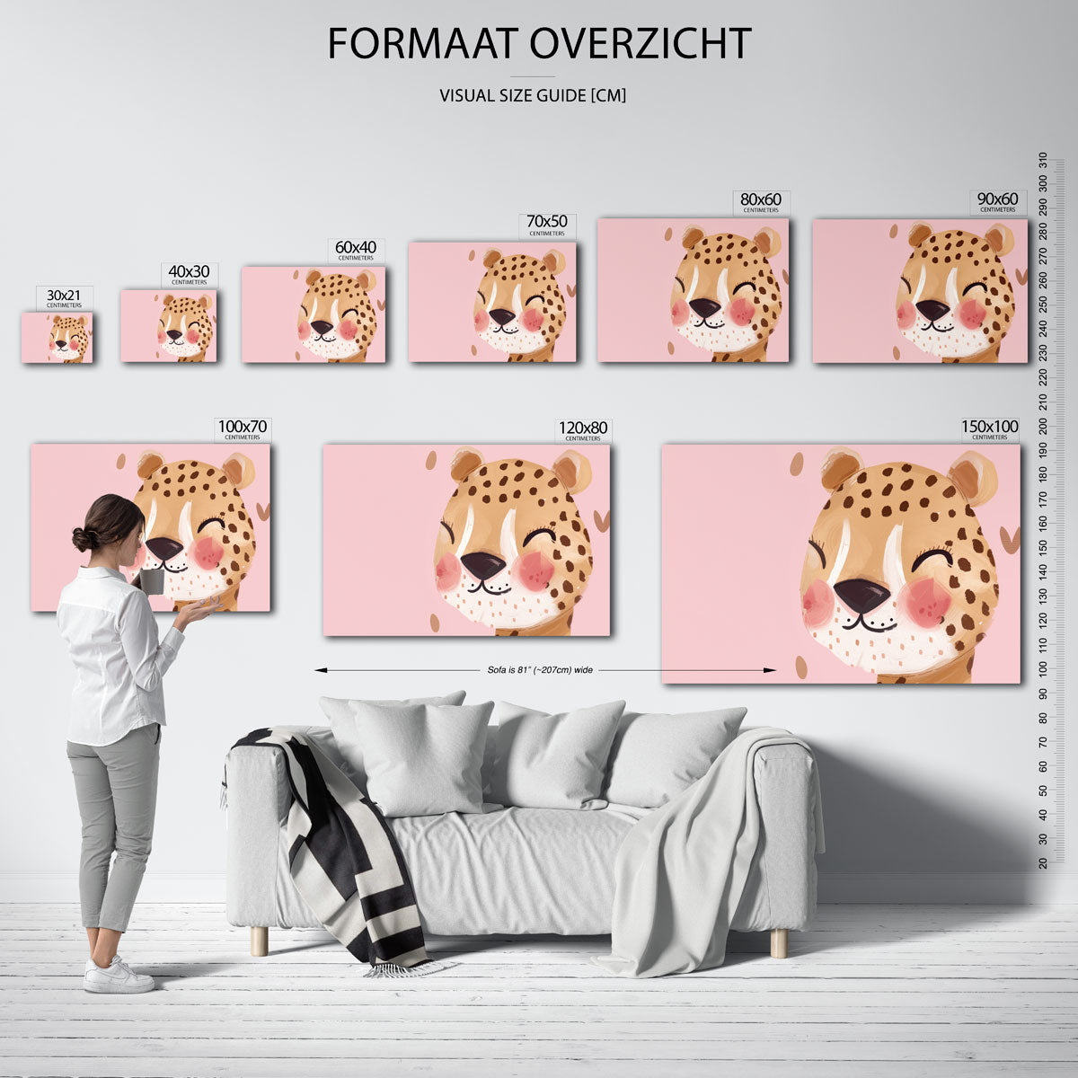 Lachende luipaard Poster