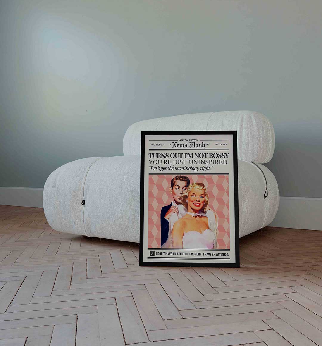 Retro koppel met tekst Poster