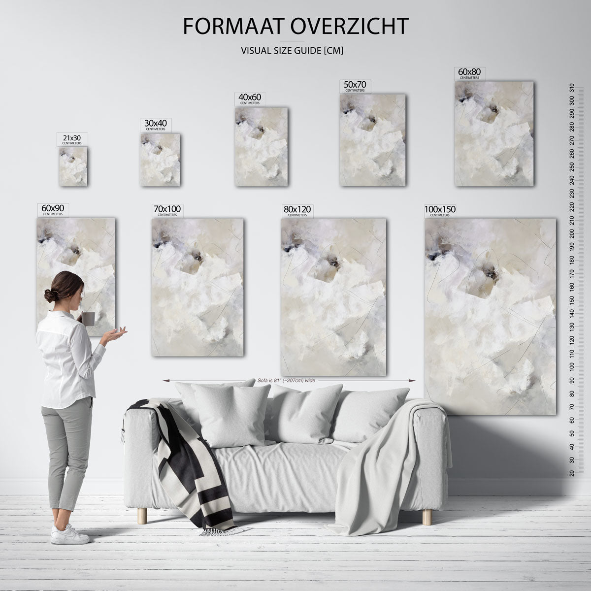 Abstracte lijnen en vormen Poster