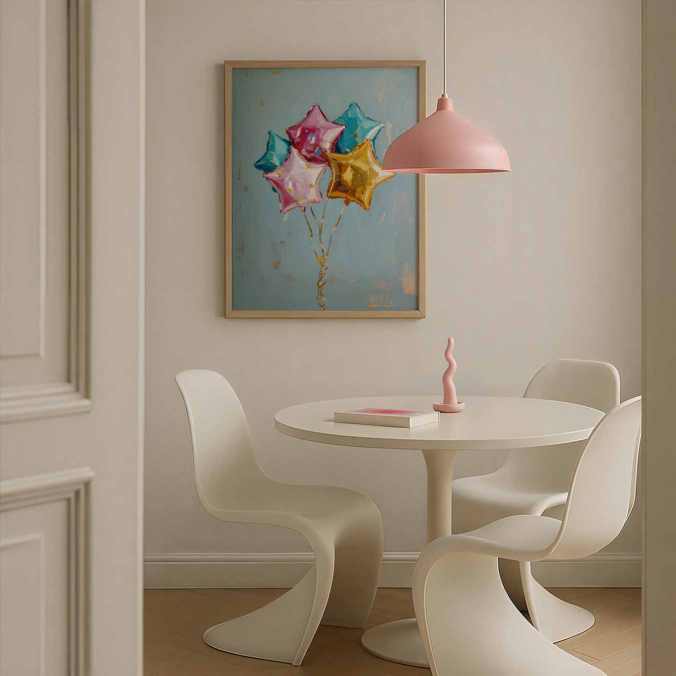 Vrolijke Sterren Ballonnen Poster-WallArtistic
