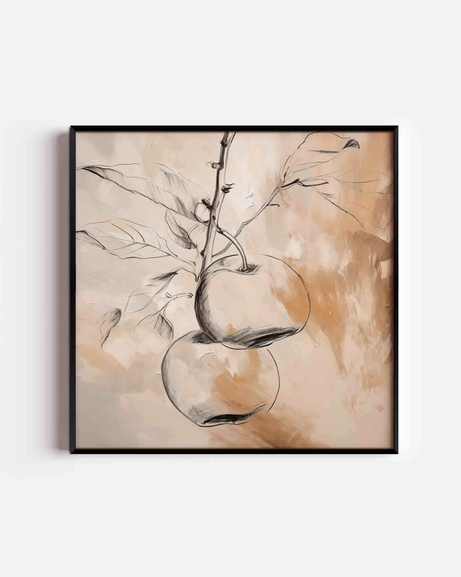 Twee appels aan tak Poster