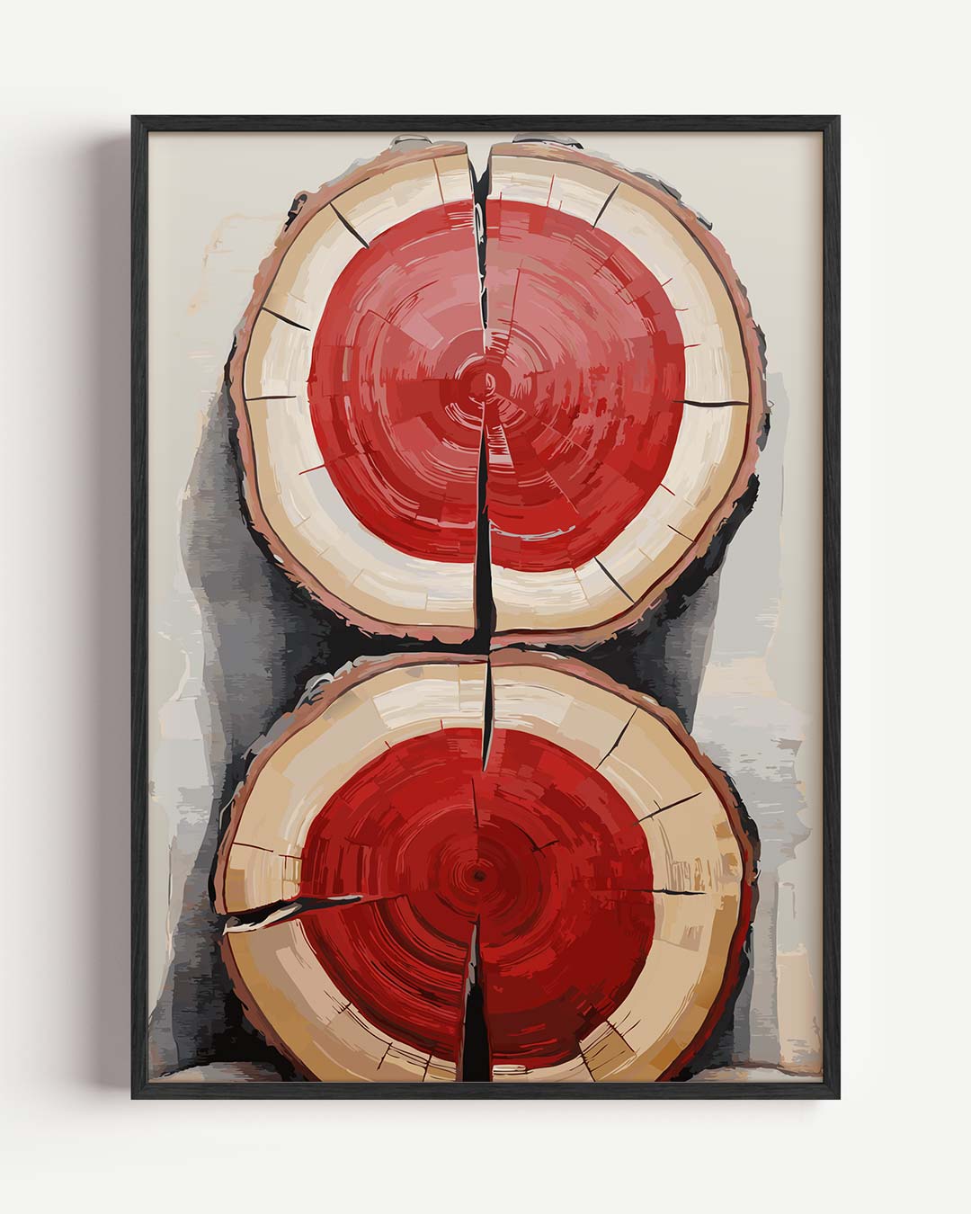 Moderne Houtstructuur Poster-WallArtistic