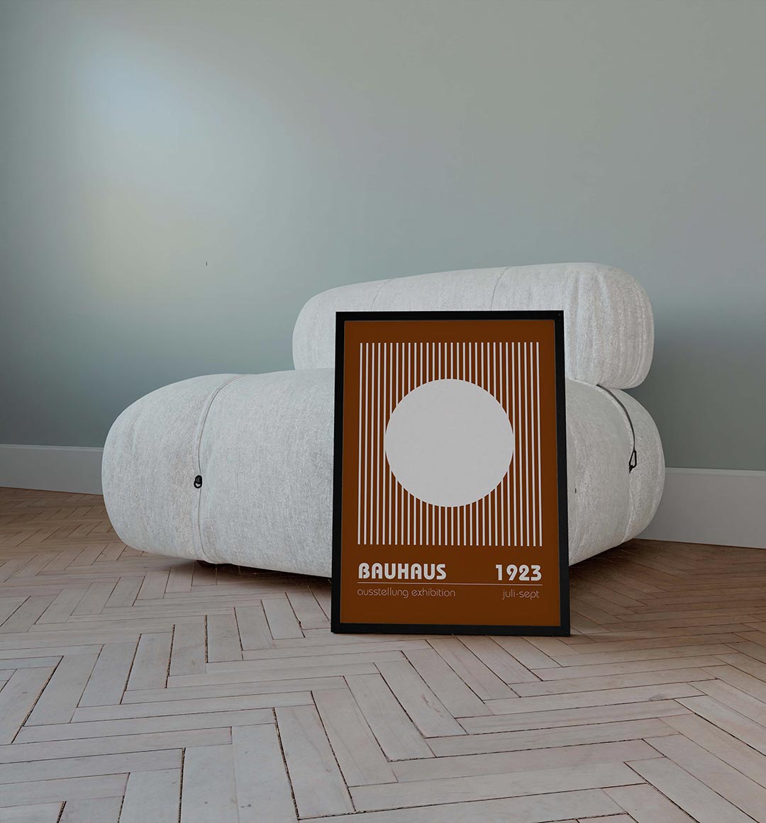Lijnen en cirkel Poster