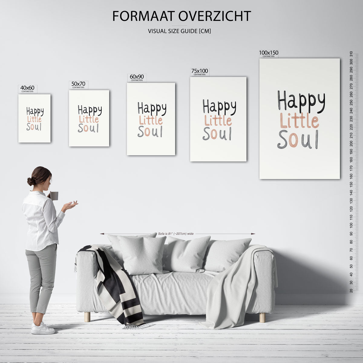 Vrolijke tekst Kunstwerk