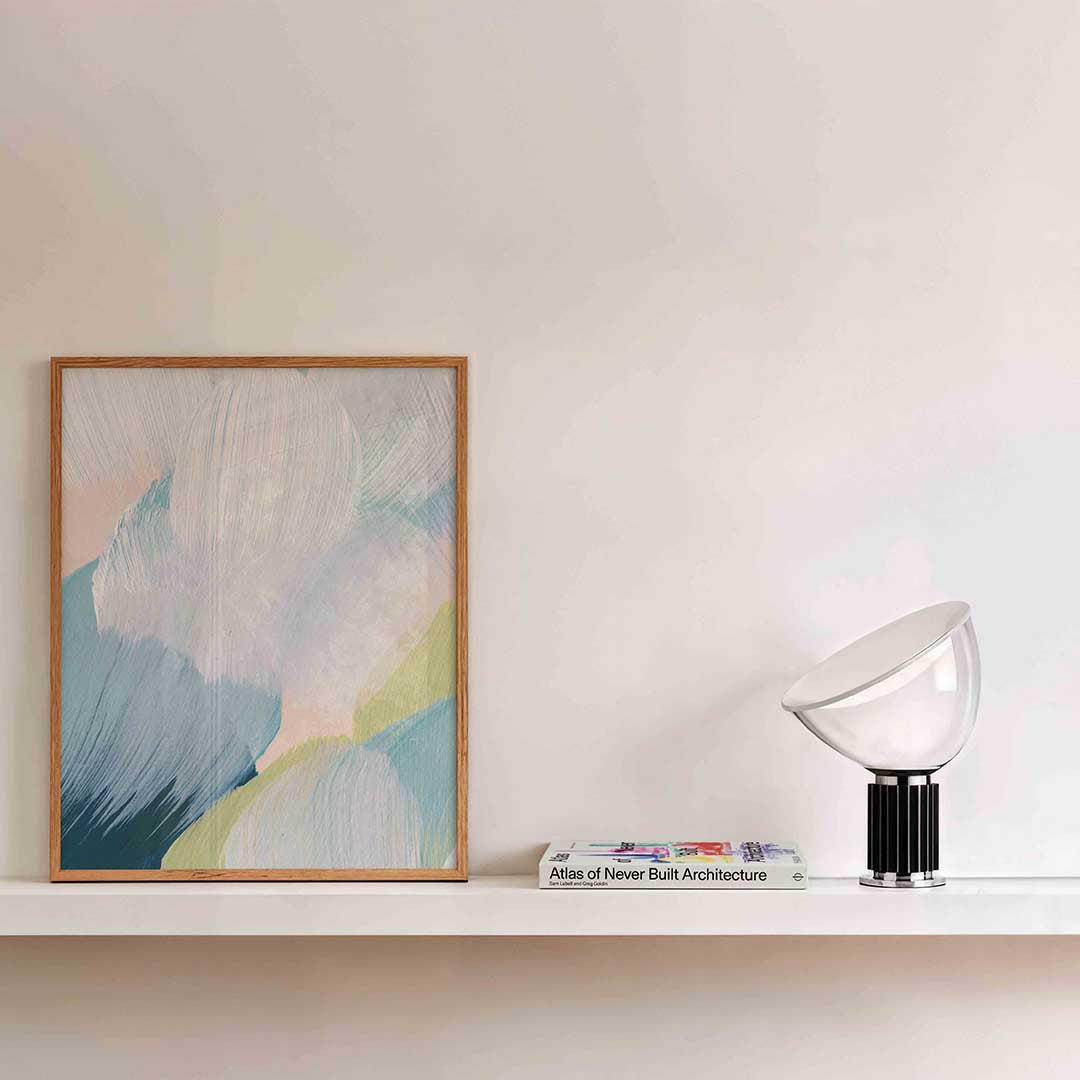 Abstracte penseelstreken Poster