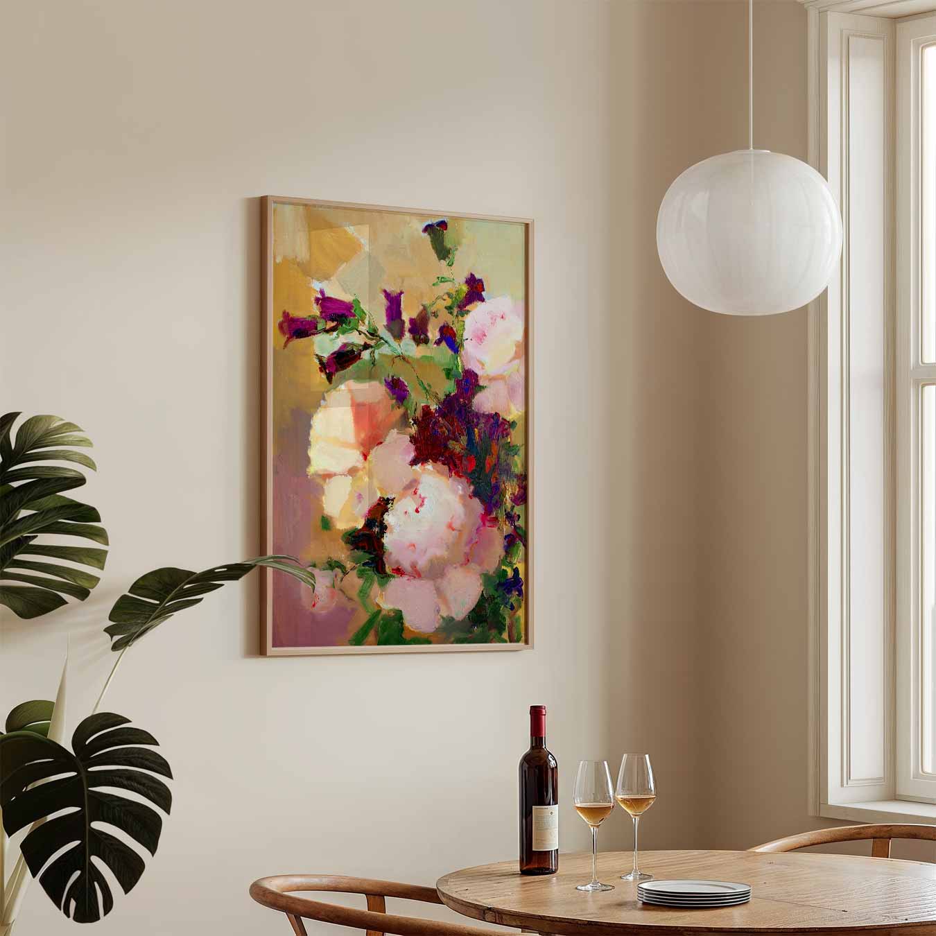 Vrolijke Bloemenweelde Poster-WallArtistic