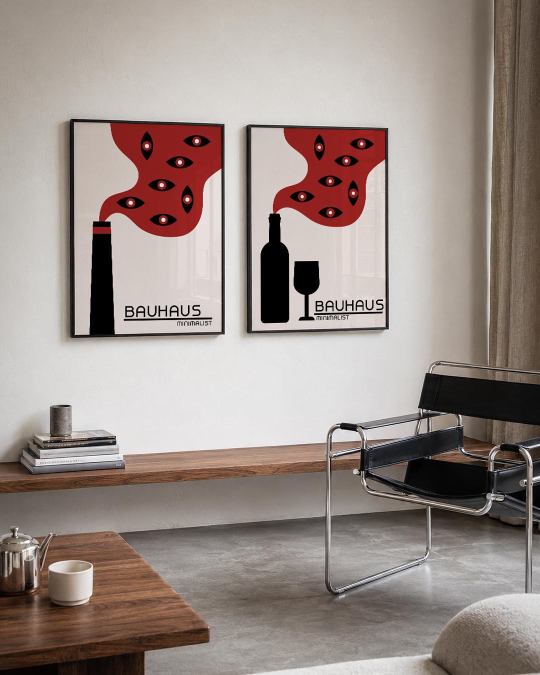 Oogvormen en rook Posterset