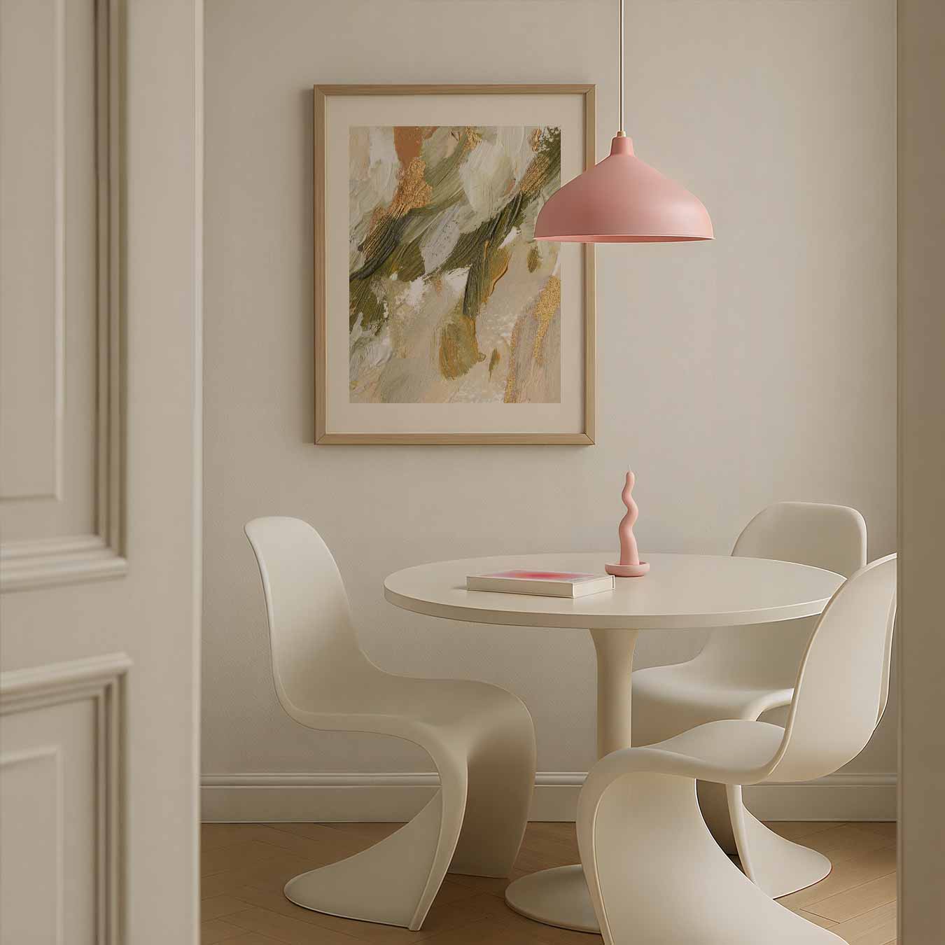 Elegante Abstracte Penseelstreken Poster-WallArtistic