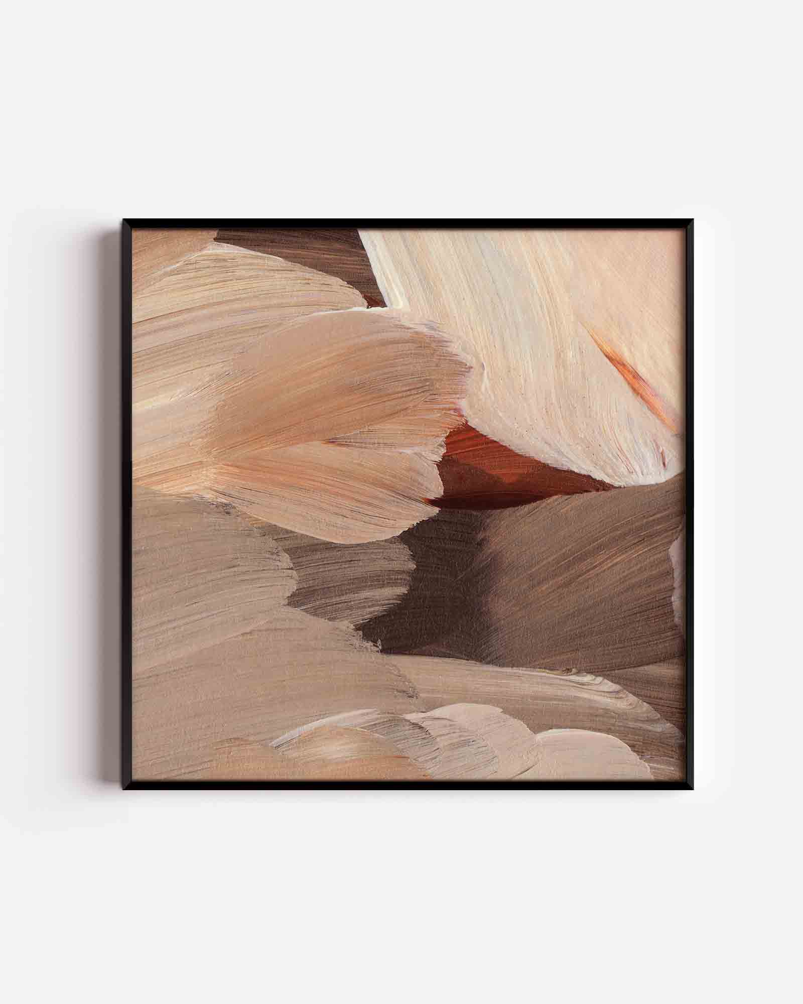 Abstracte penseelstreken Poster