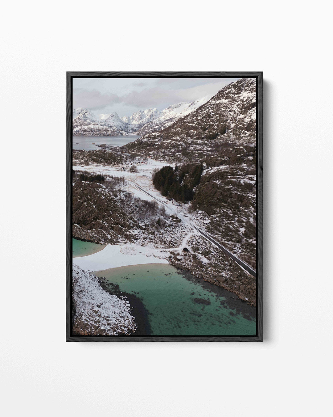 Winterse berglandschap Kunstwerk