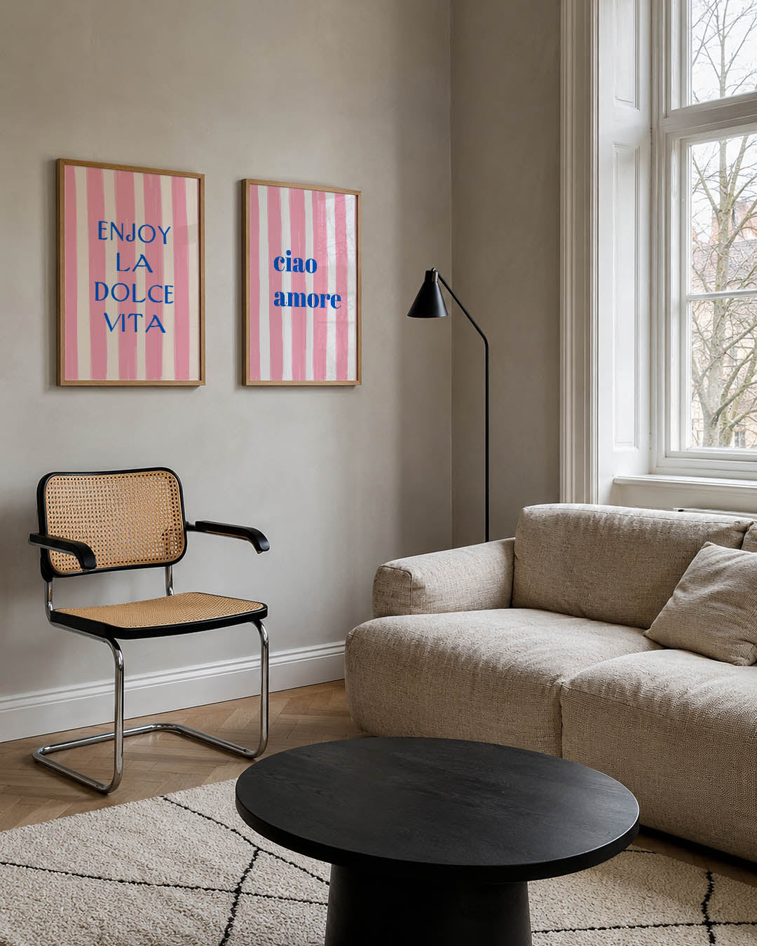 Strepen en woorden Posterset