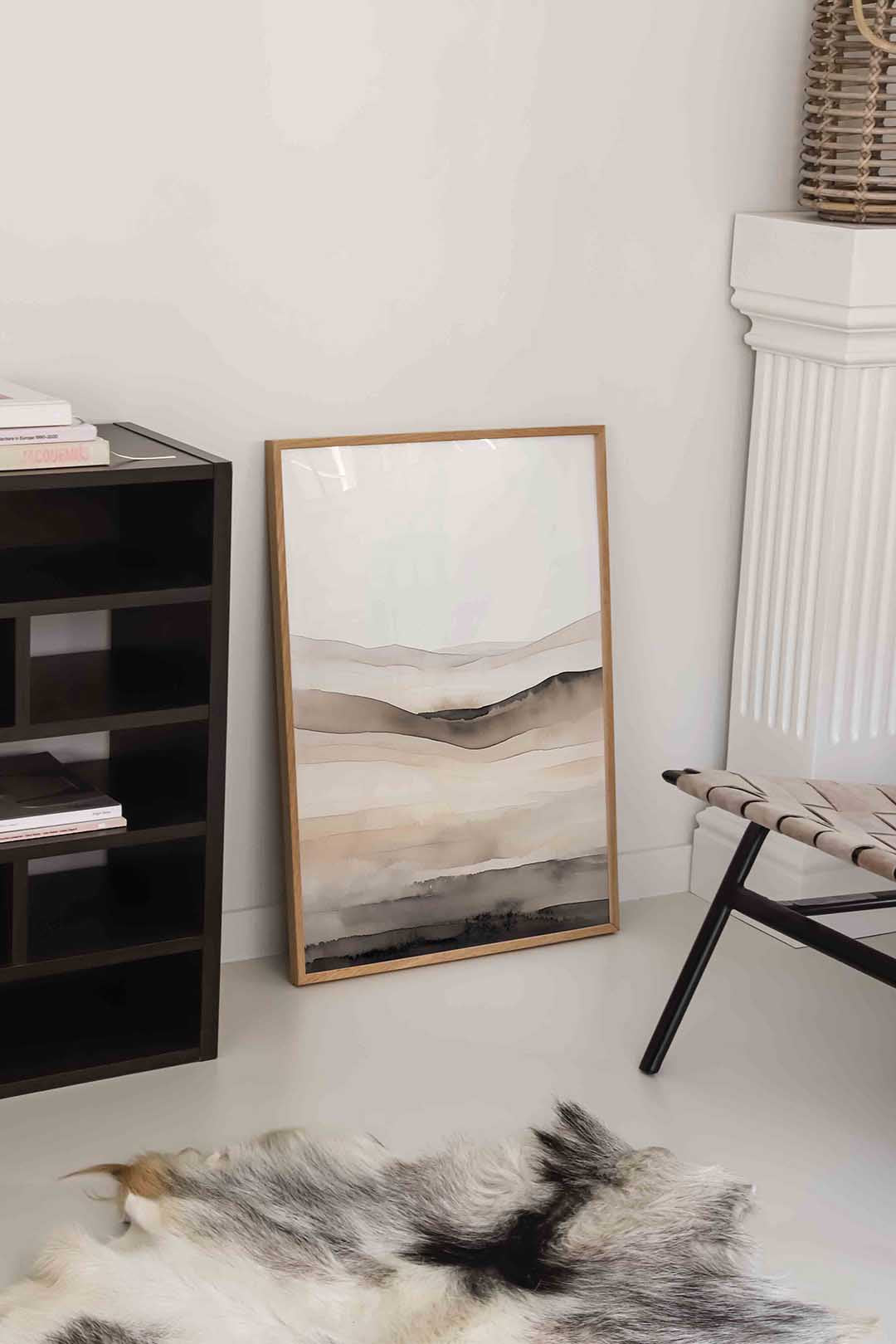 Landschap in beige Poster