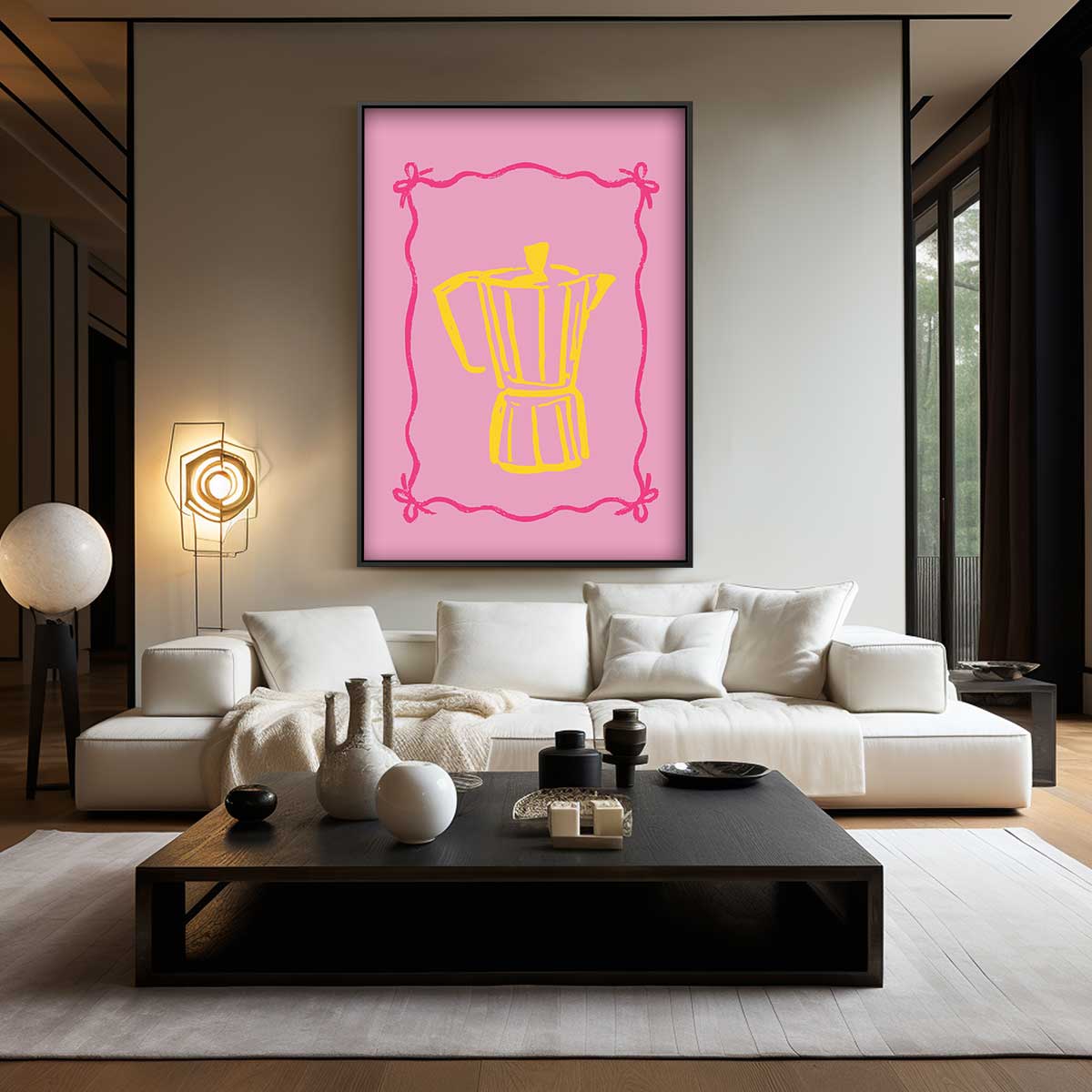 Retro Koffiezetter Kunstwerk Kunstwerk-canvas-dibond-plexiglas-wanddecoratie-WallArtistic