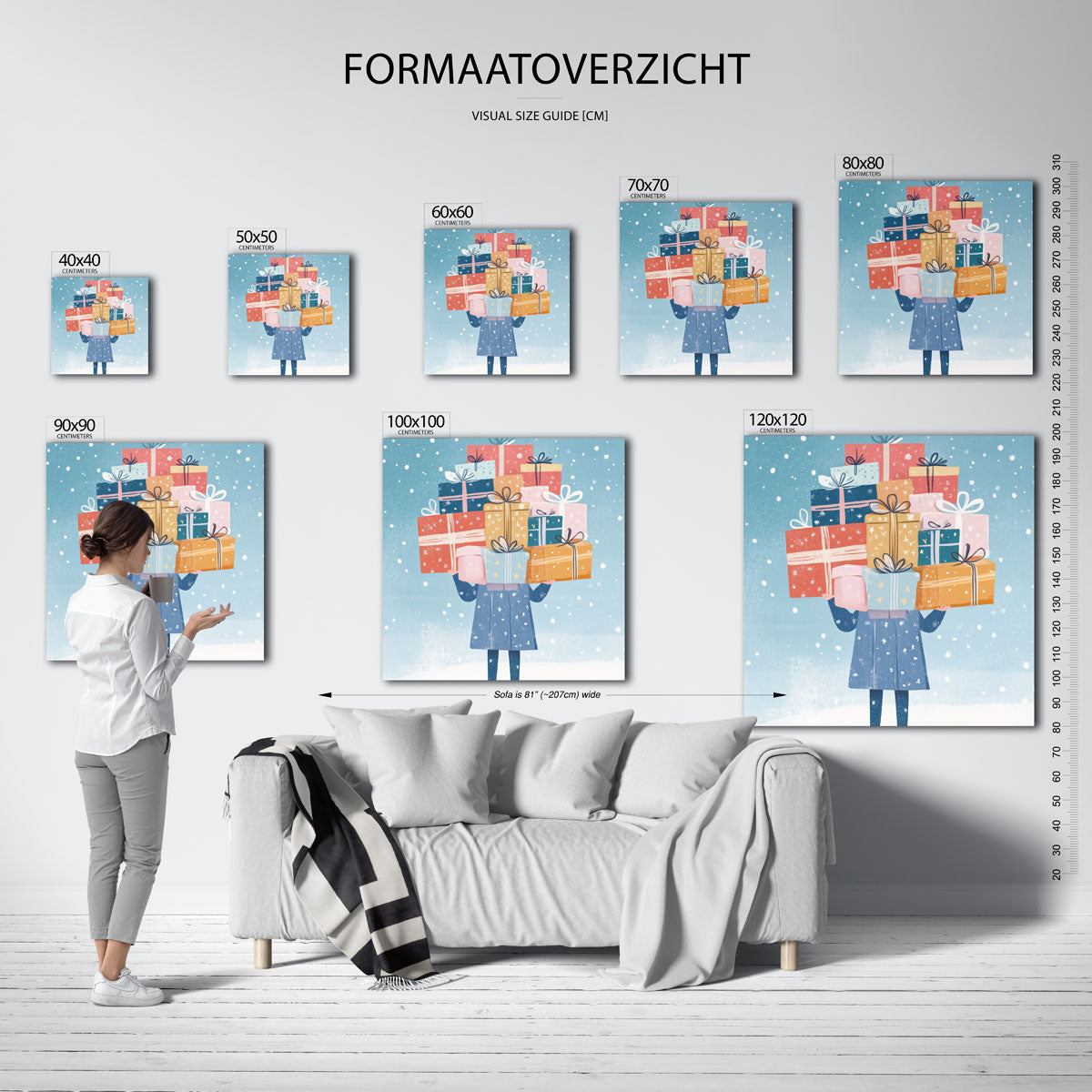 Stapeling van cadeaus Poster