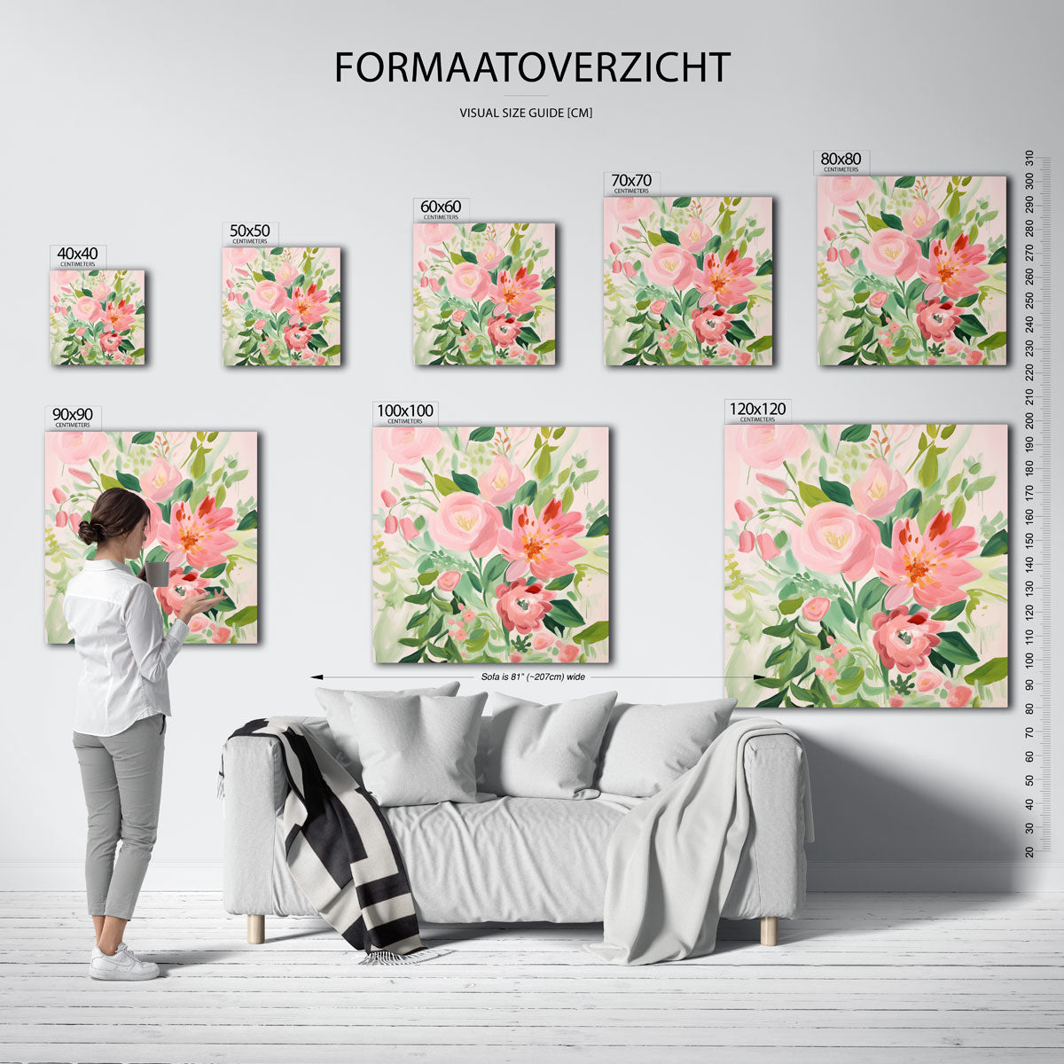 Bloemen in zachte tinten Poster