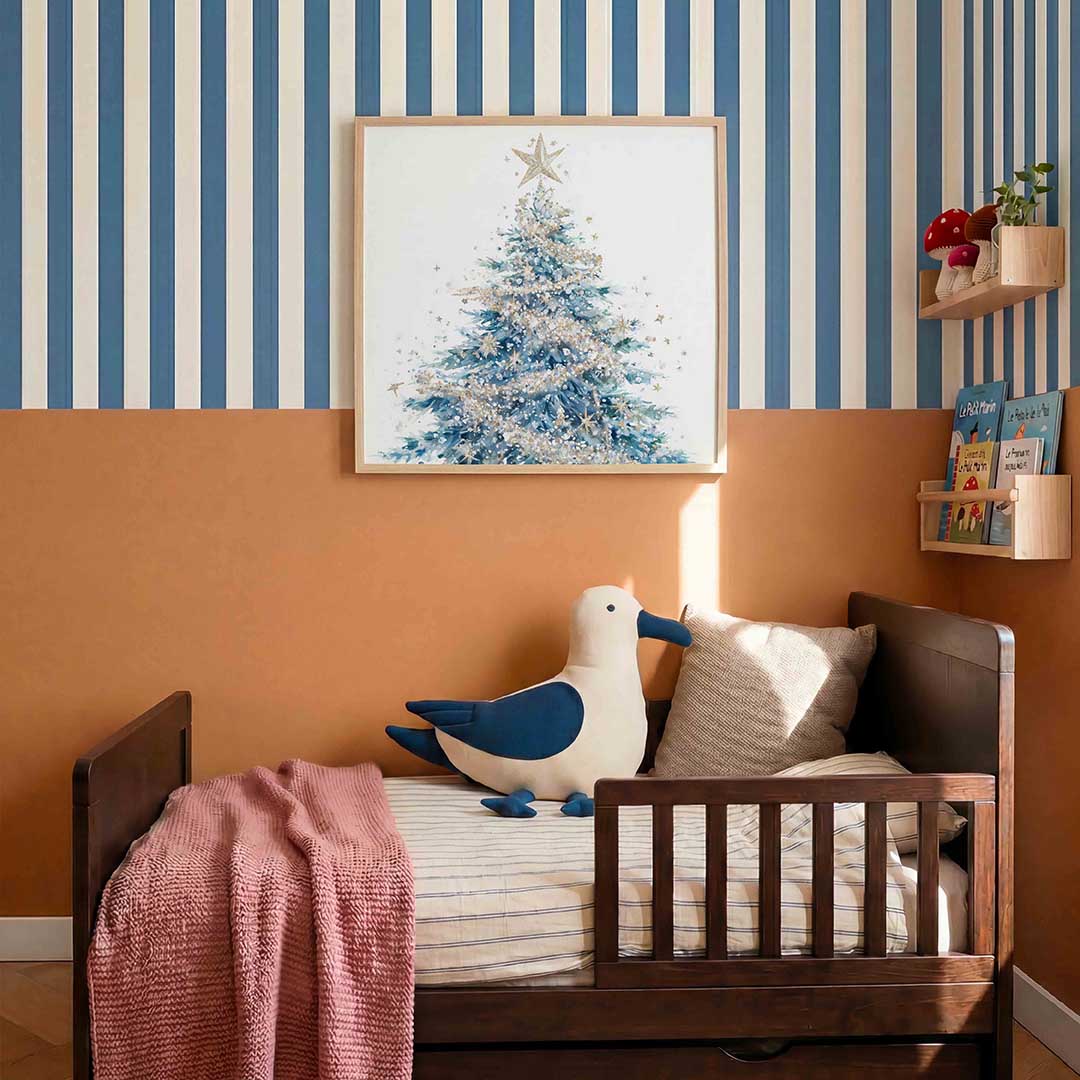 Kerstboom met ster Poster
