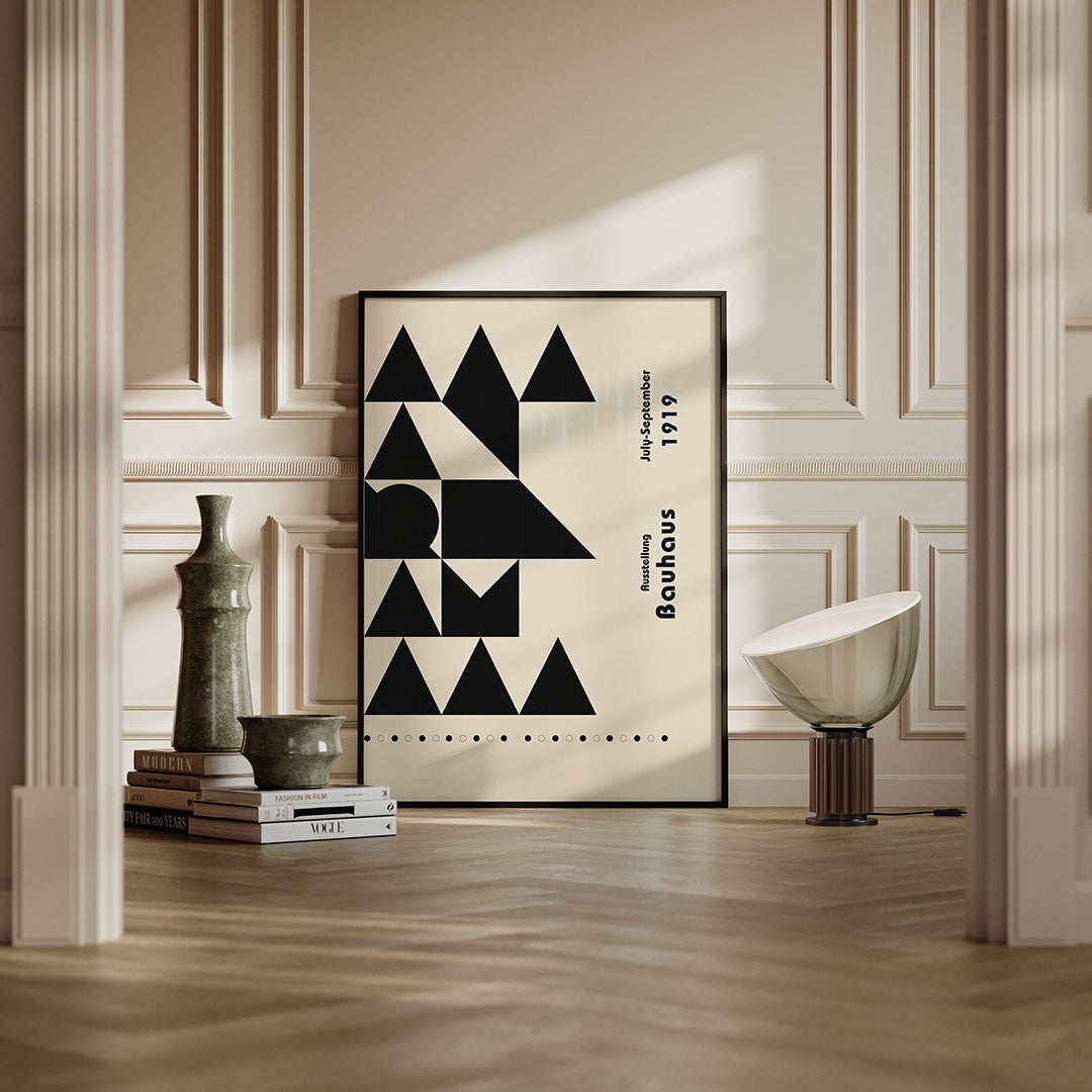 Geometrisch lijnenspel Poster