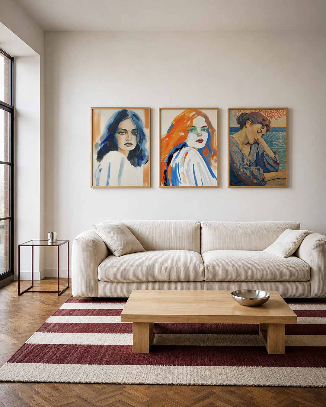 Portret met kleurvlakken Posterset