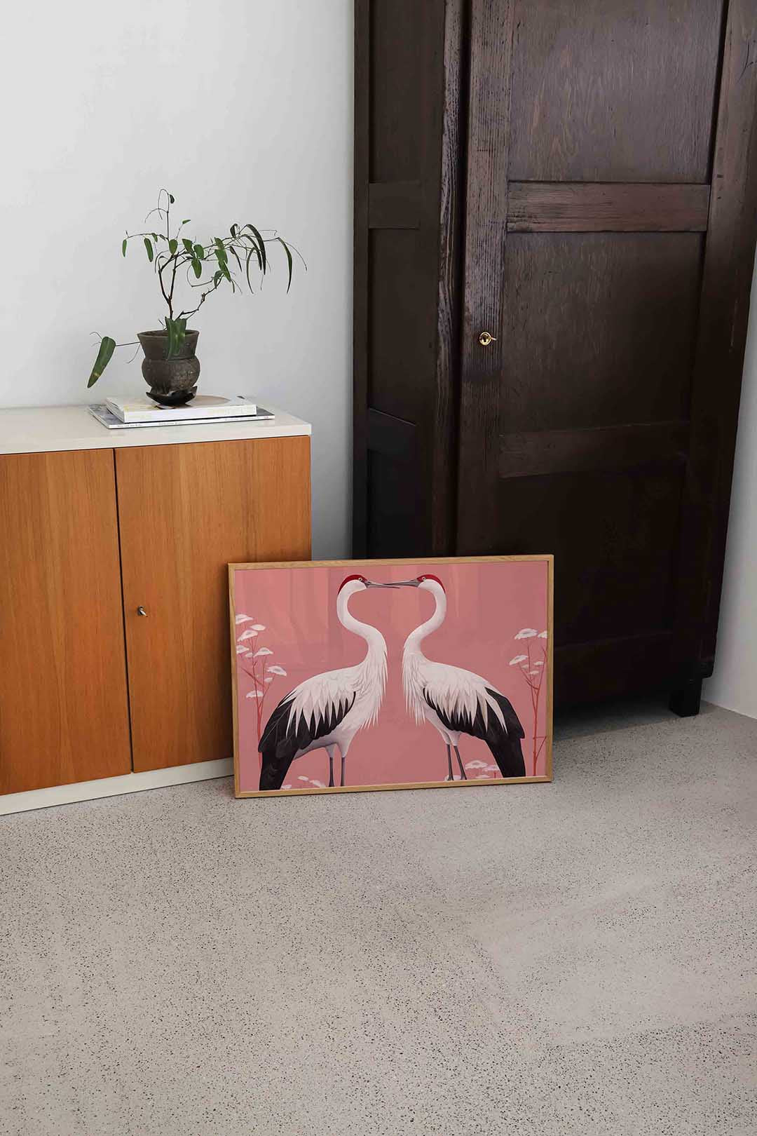 Twee kraanvogels Poster
